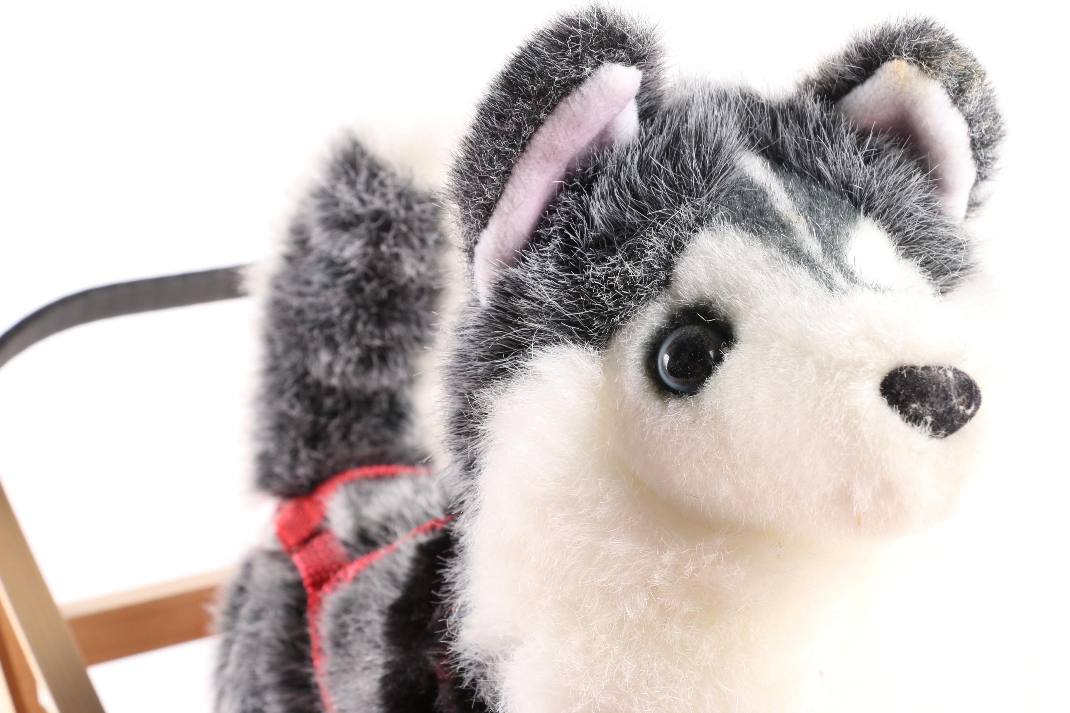 Vintage American Girl Husky Dog with Dogsled and Dogsled Outfits