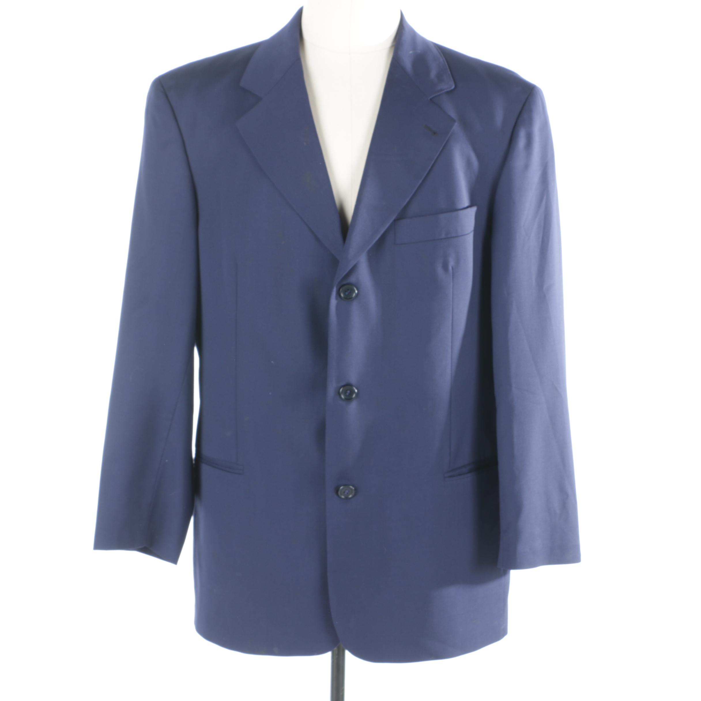 Men's BOSS Hugo Boss Blue Wool Suit Jacket