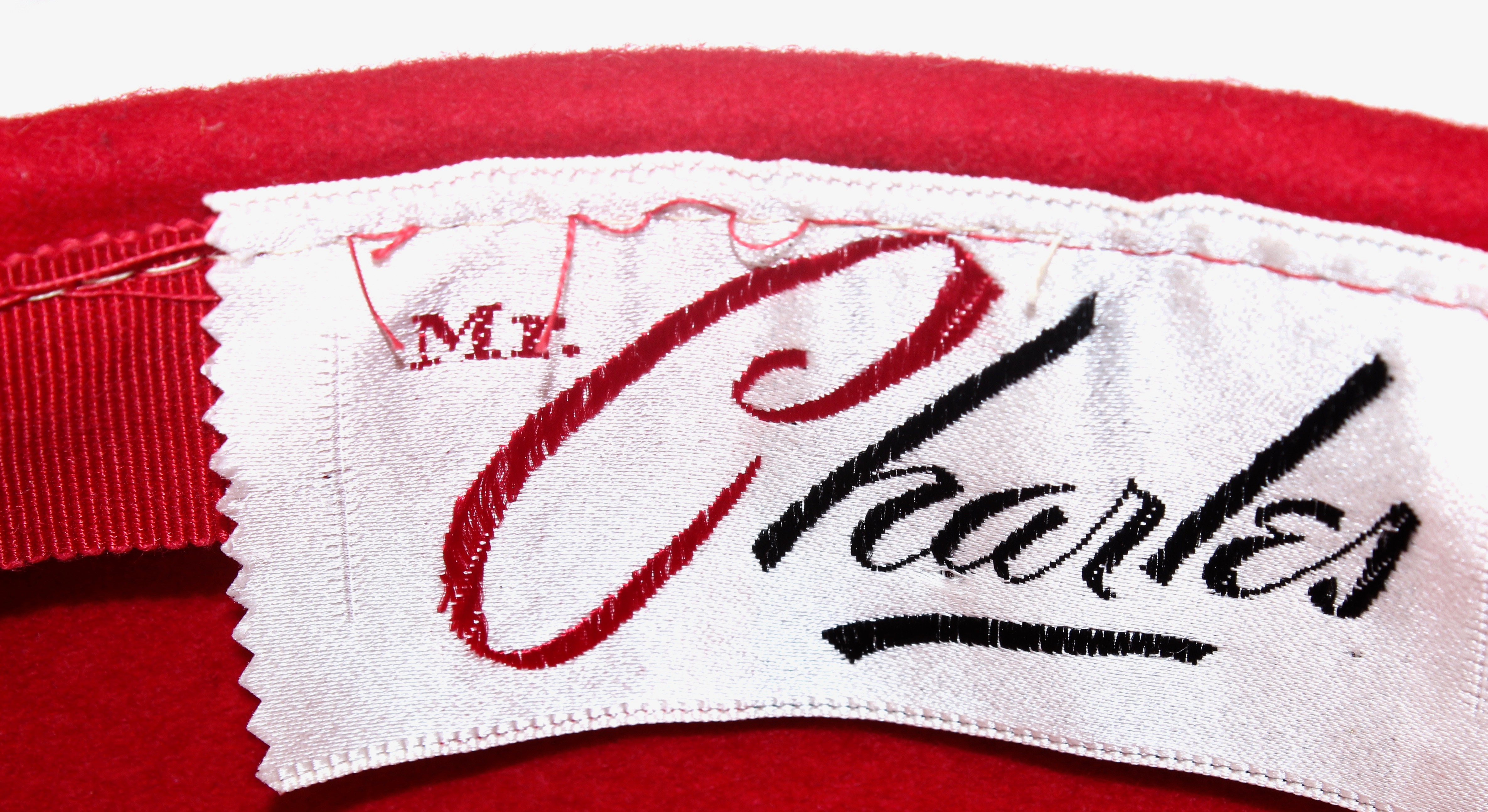 1950s-1960s Vintage Feather and Beaded Pill Hat Including Mr. Charless