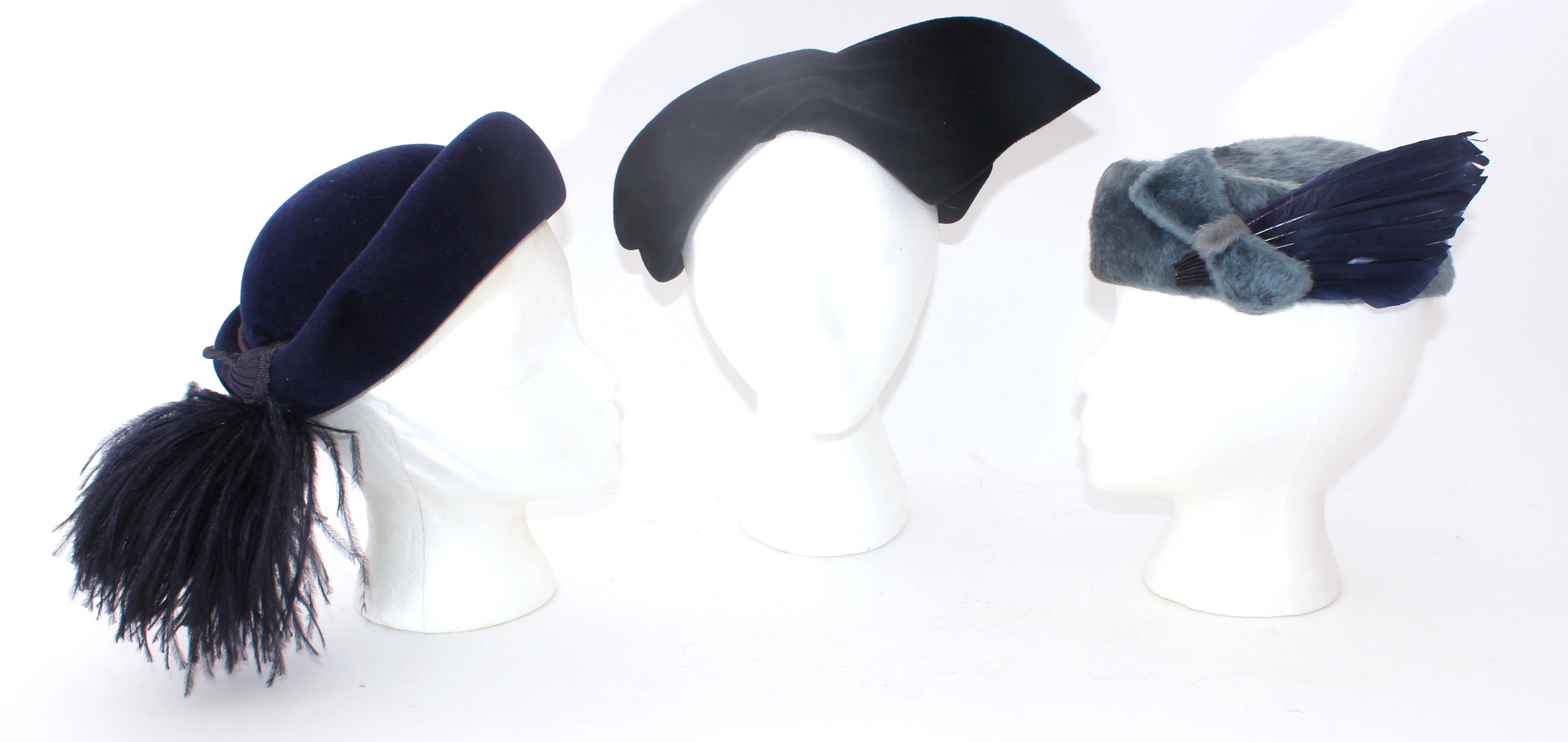 1950s-1960s Vintage Feather and Beaded Pill Hat Including Mr. Charless