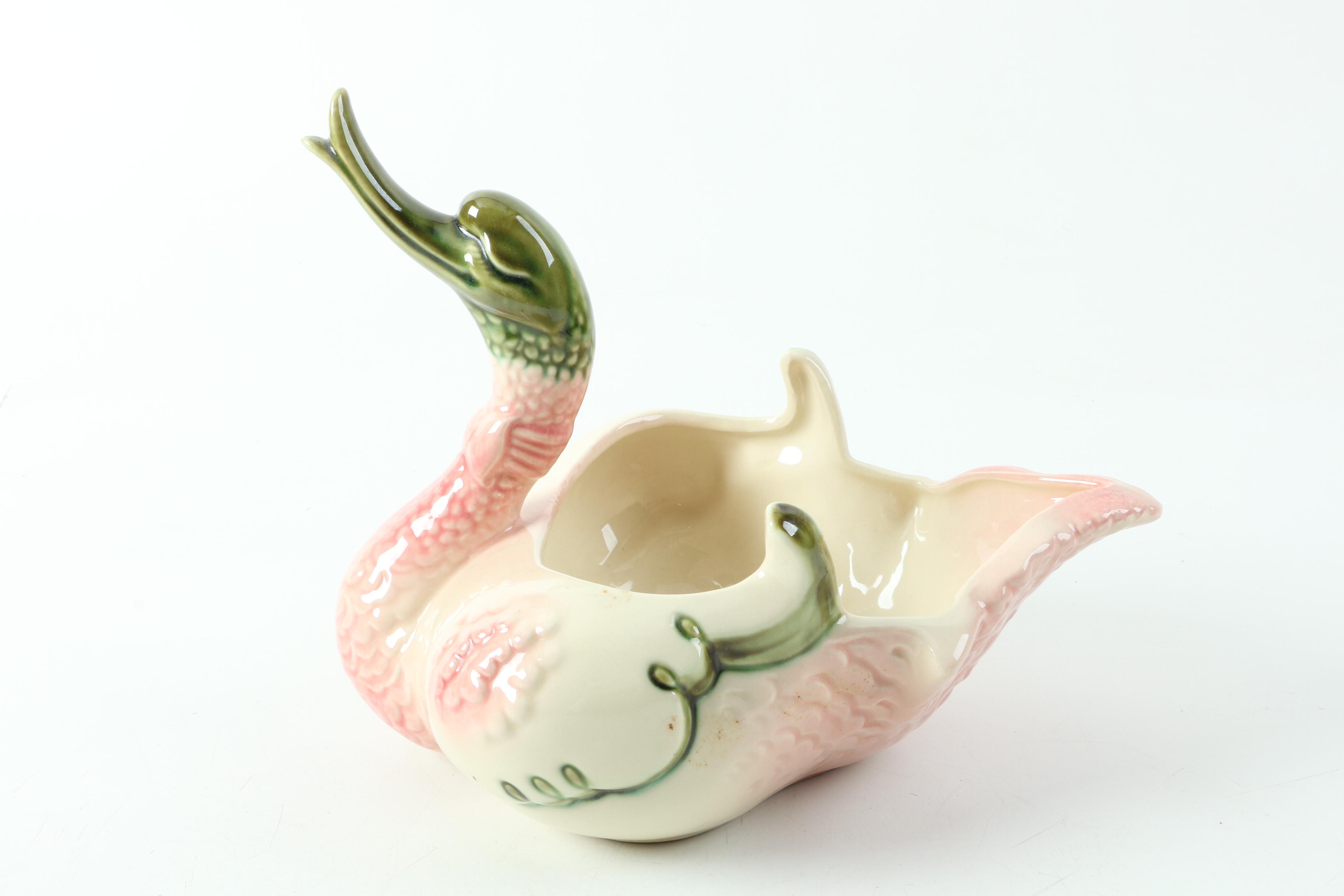 Vintage Hull Pottery Swan Planter