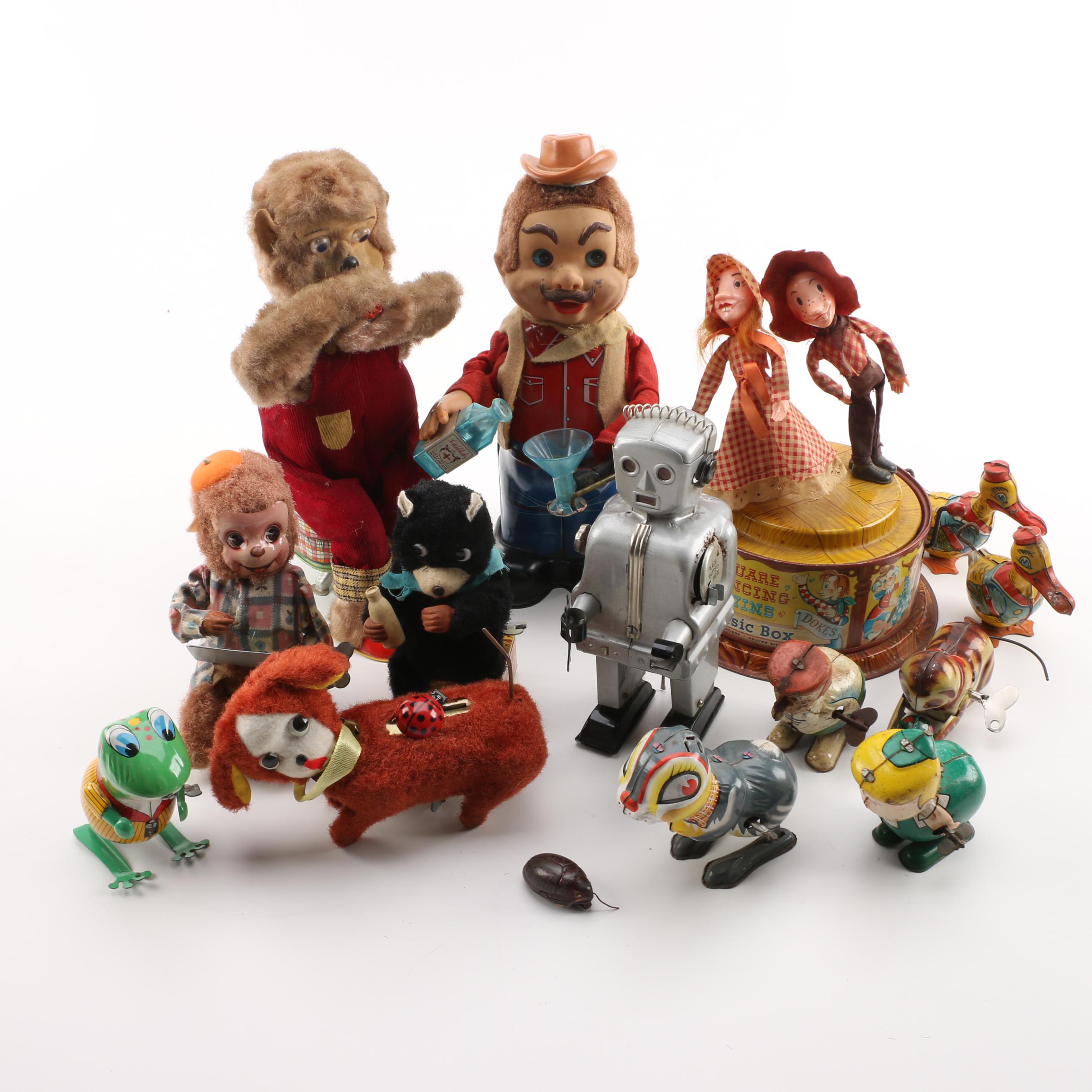 Vintage Mechanical Toys Including "The Jetsons"