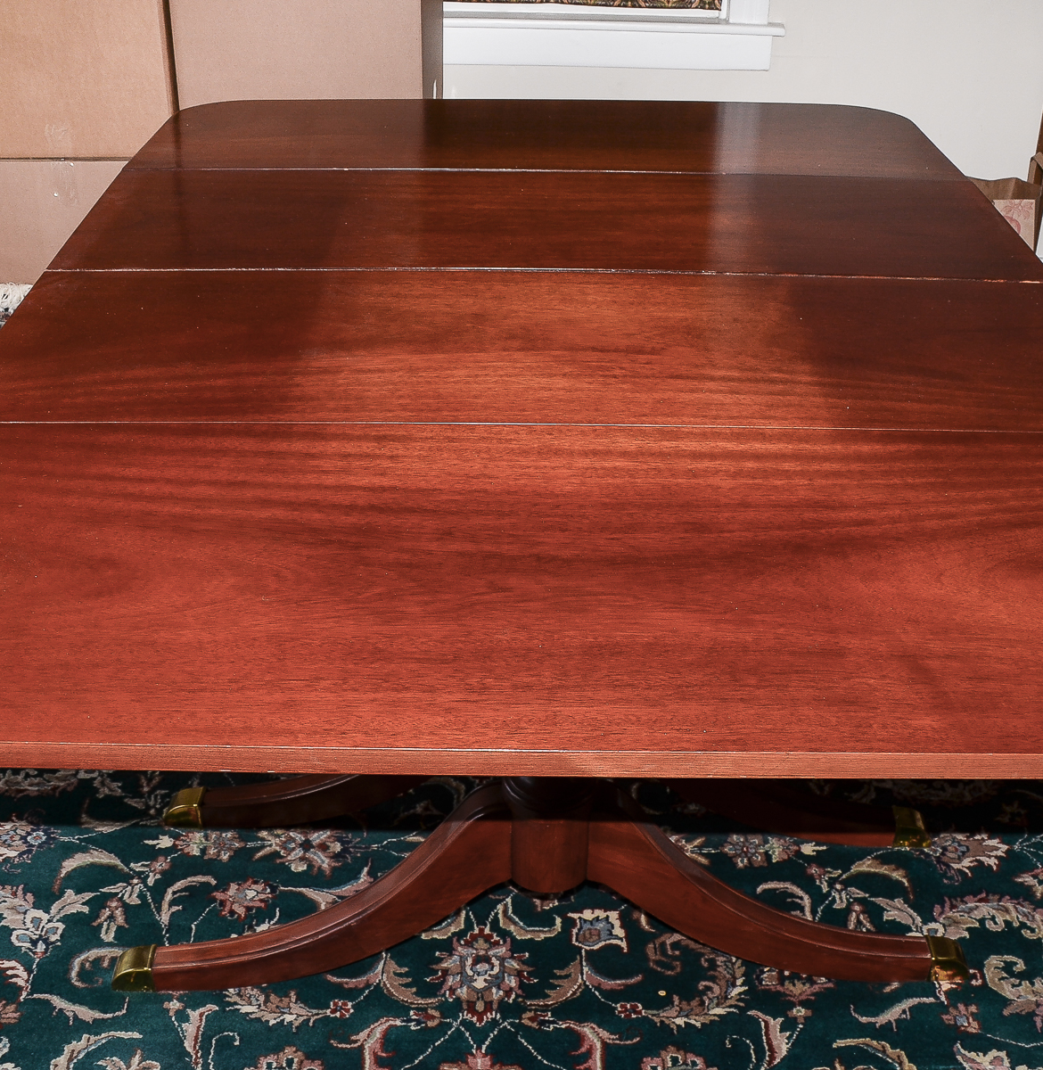 Vintage Duncan Phyfe Style Walnut Dining Table by White Furniture