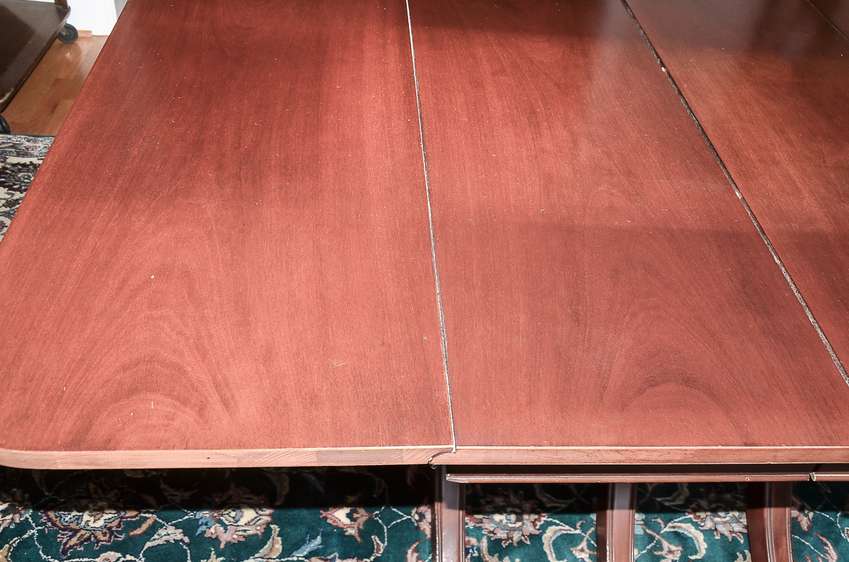 Vintage Duncan Phyfe Style Walnut Dining Table by White Furniture