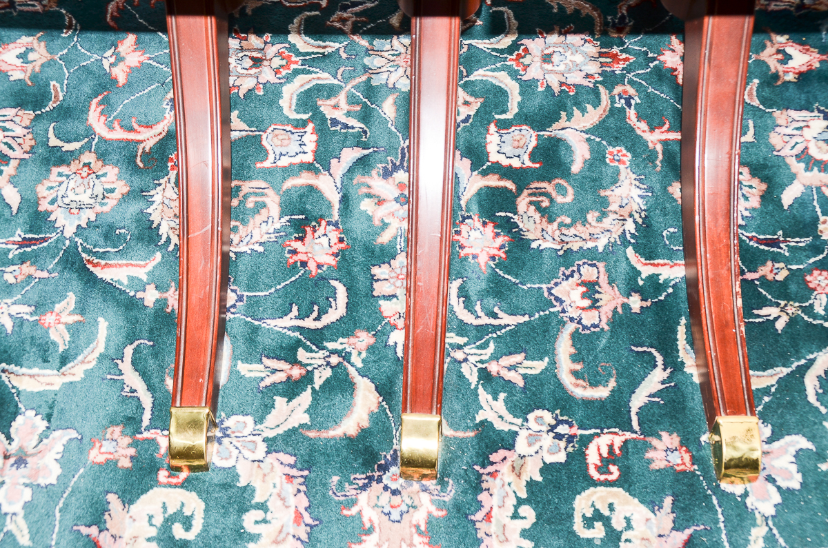 Vintage Duncan Phyfe Style Walnut Dining Table by White Furniture