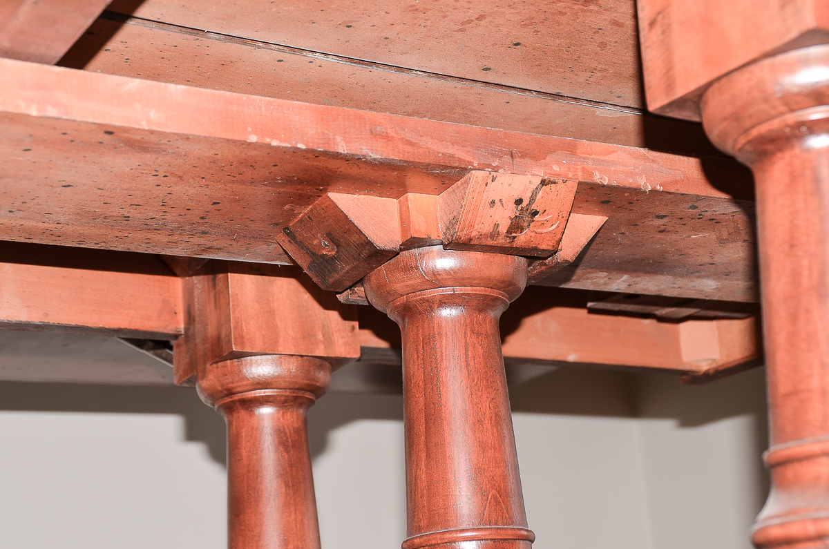 Vintage Duncan Phyfe Style Walnut Dining Table by White Furniture