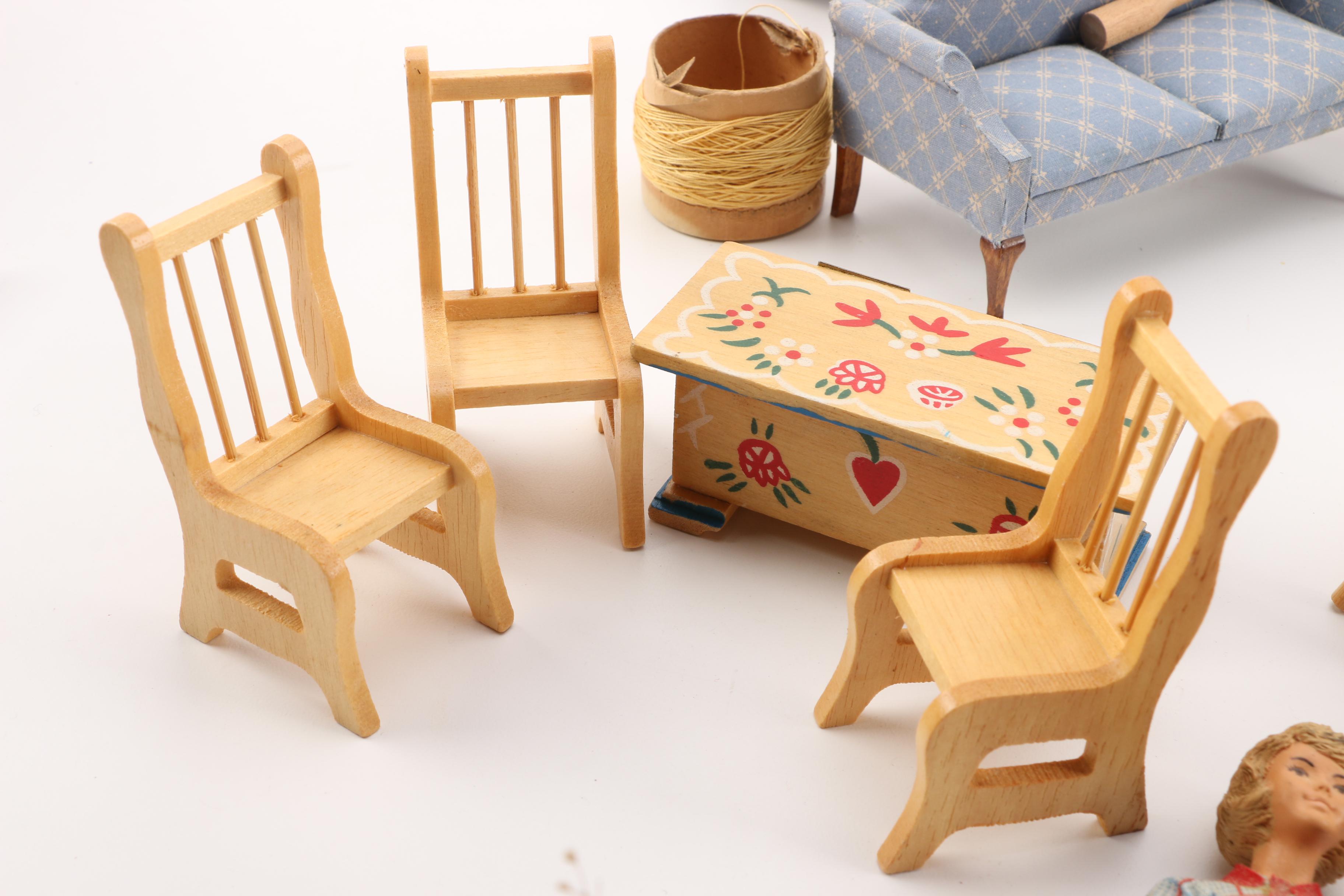 Vintage Concord Wooden Dollhouse Furniture