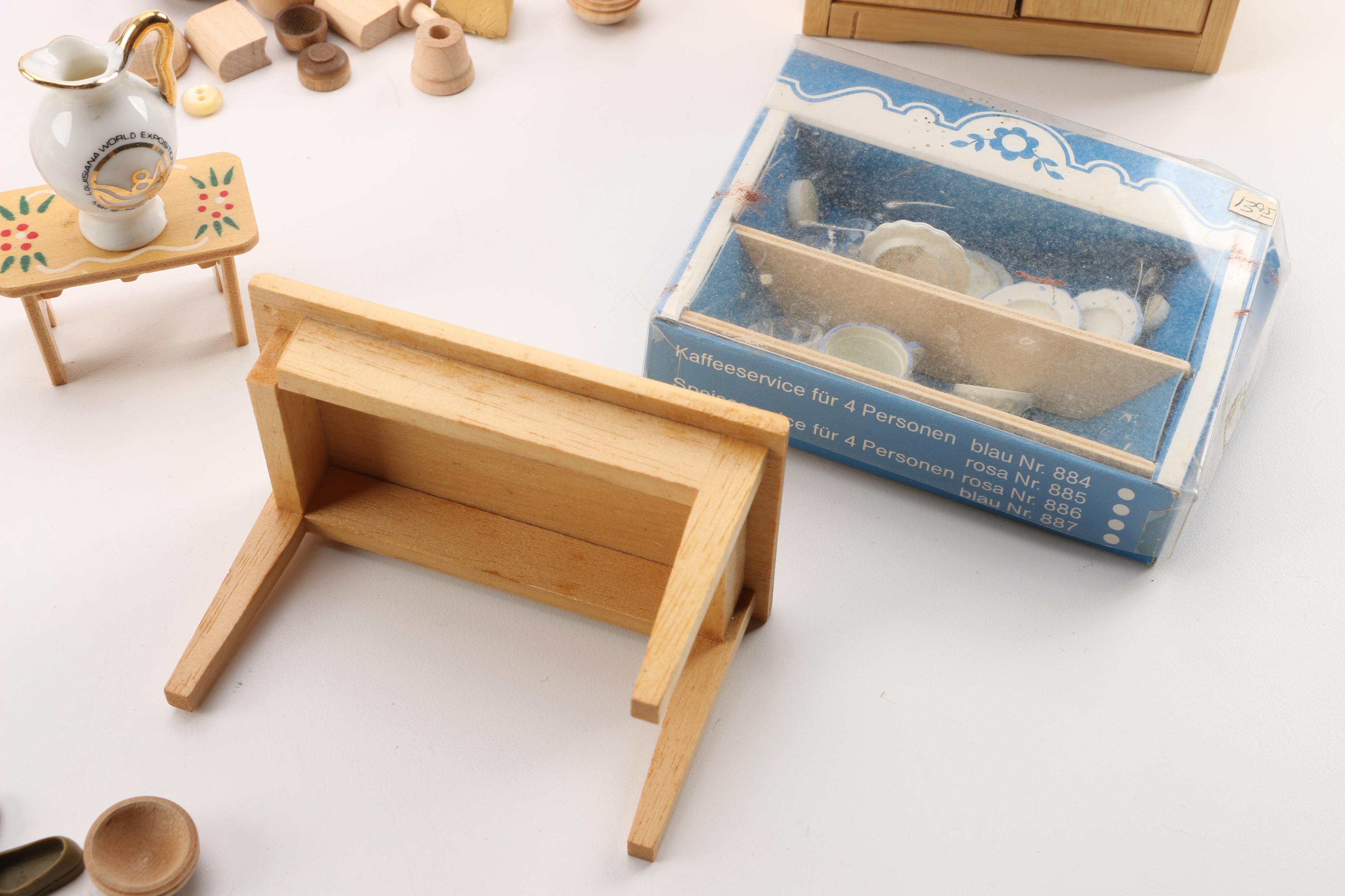 Vintage Concord Wooden Dollhouse Furniture