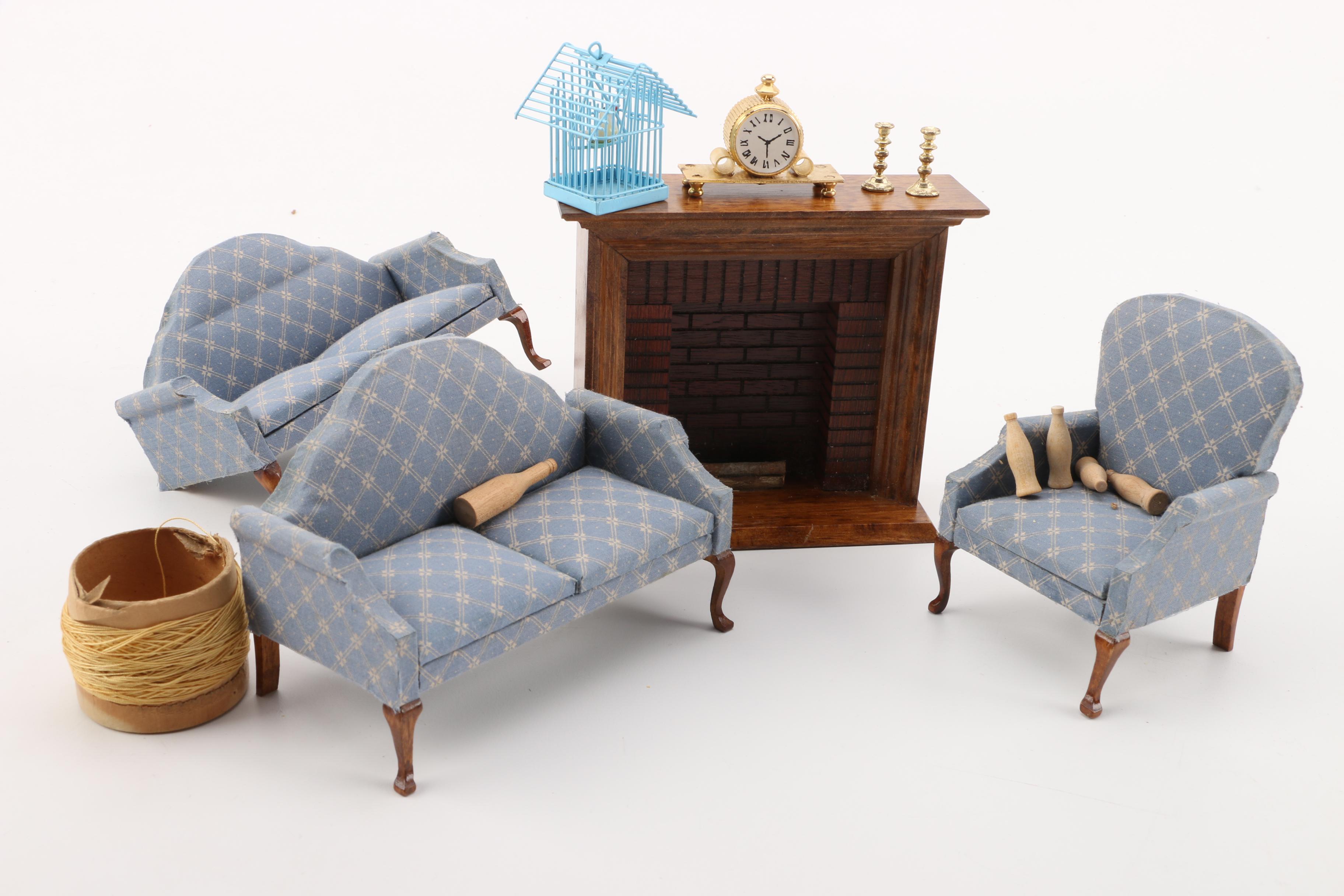 Vintage Concord Wooden Dollhouse Furniture