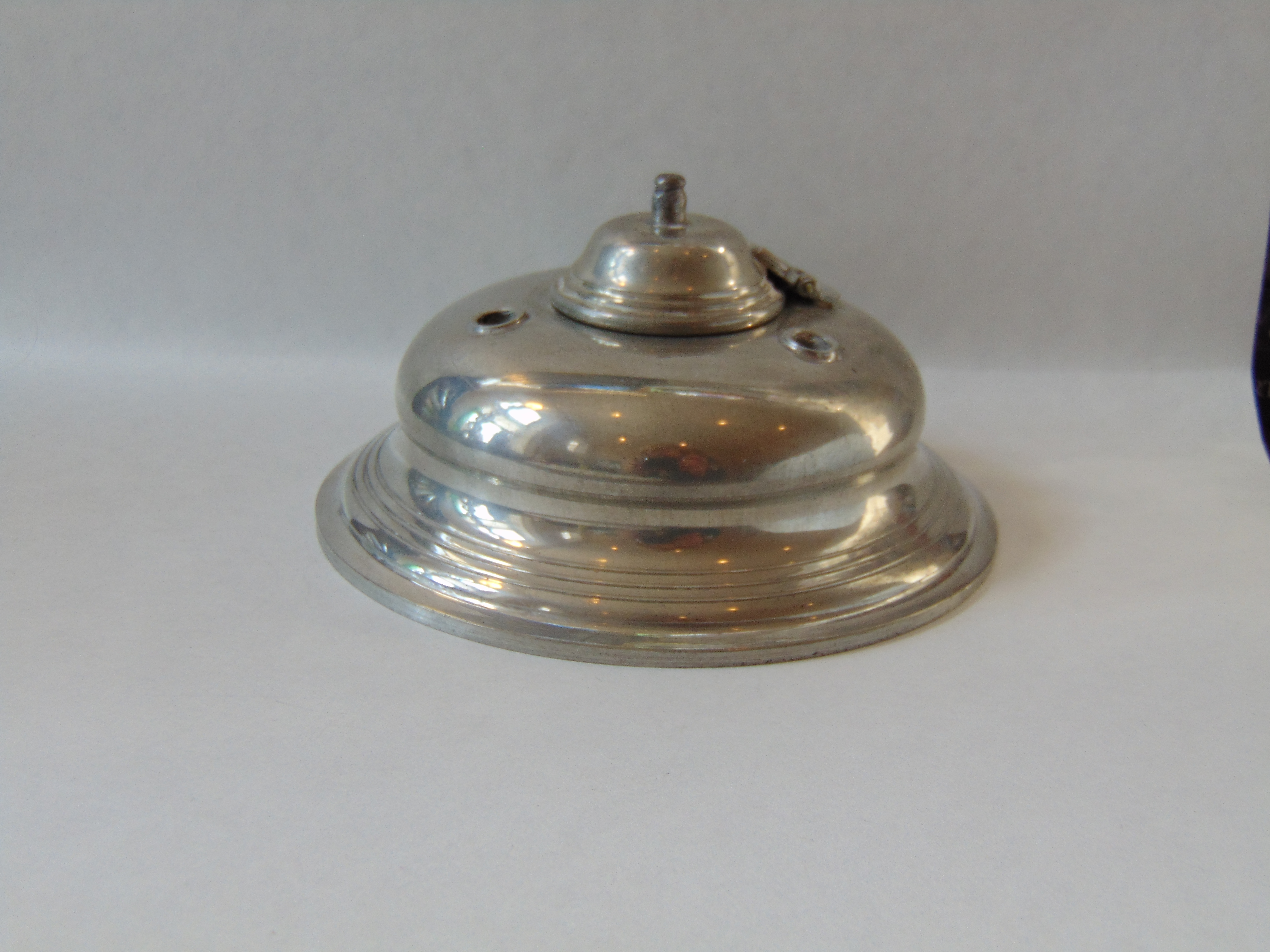 Stieff Pewter Inkwell from the Williamsburg Restoration Collection
