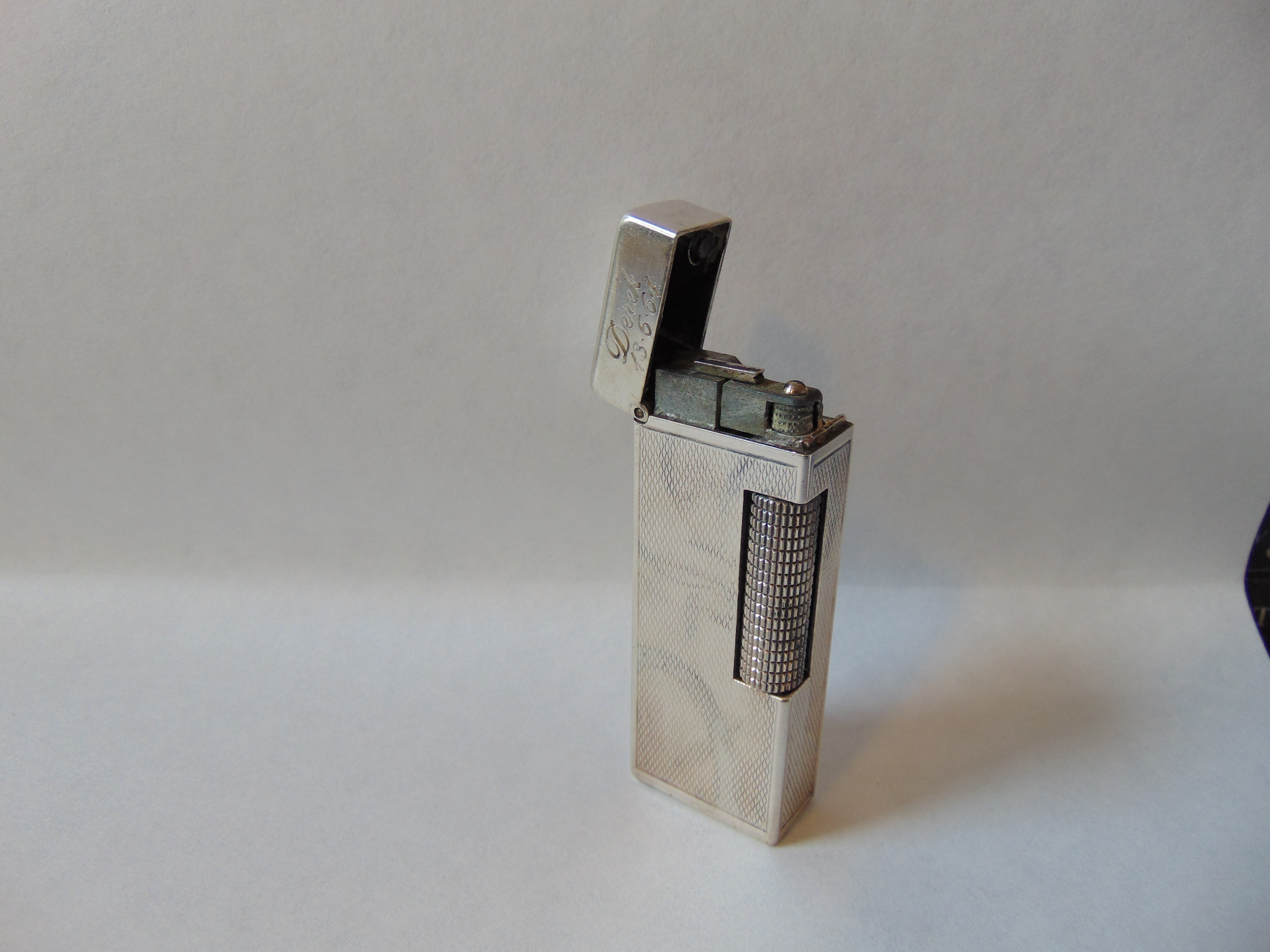 1950s Dunhill Rollagas Silver Plate Lighter with Presentation Case