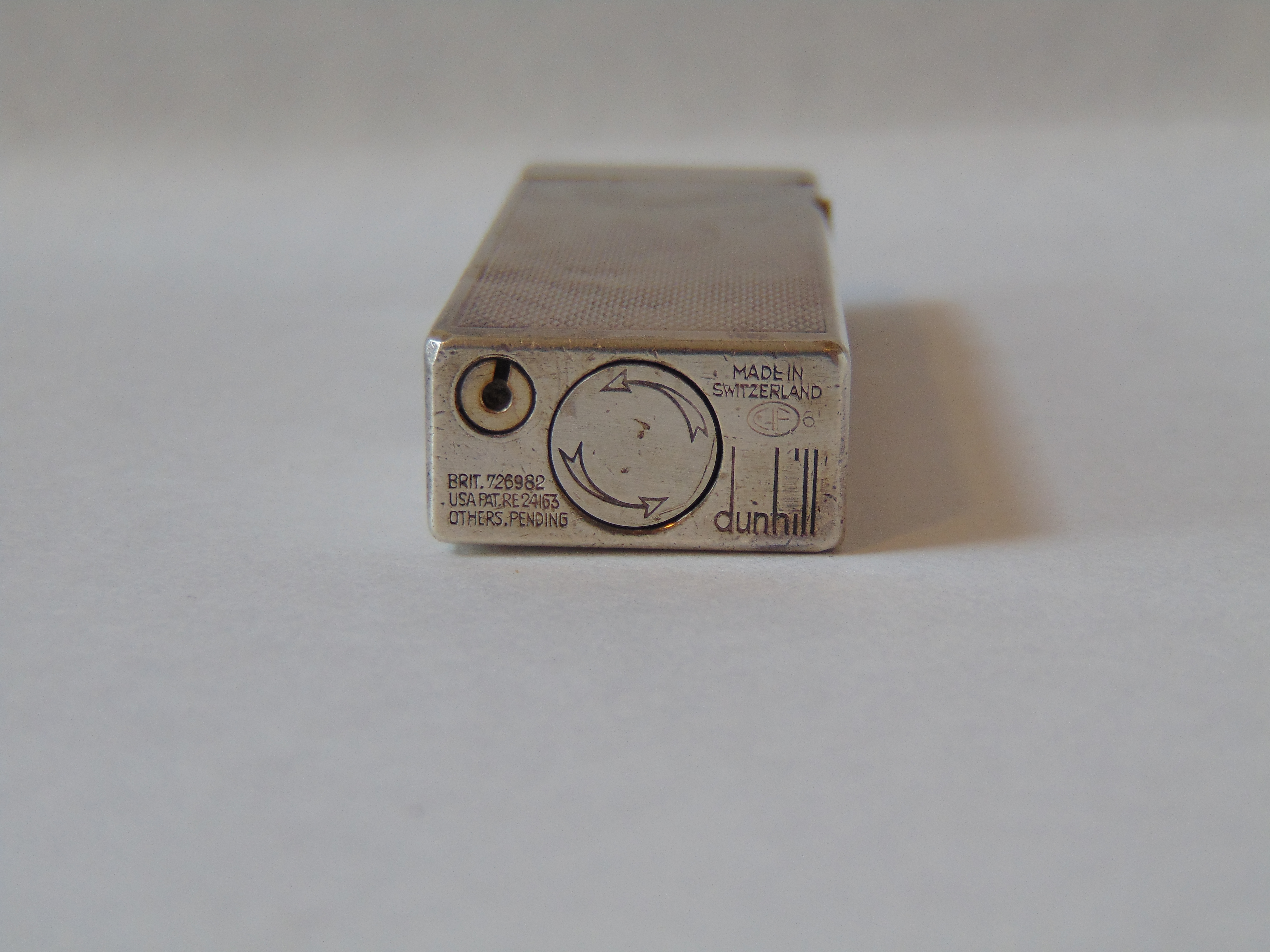 1950s Dunhill Rollagas Silver Plate Lighter with Presentation Case