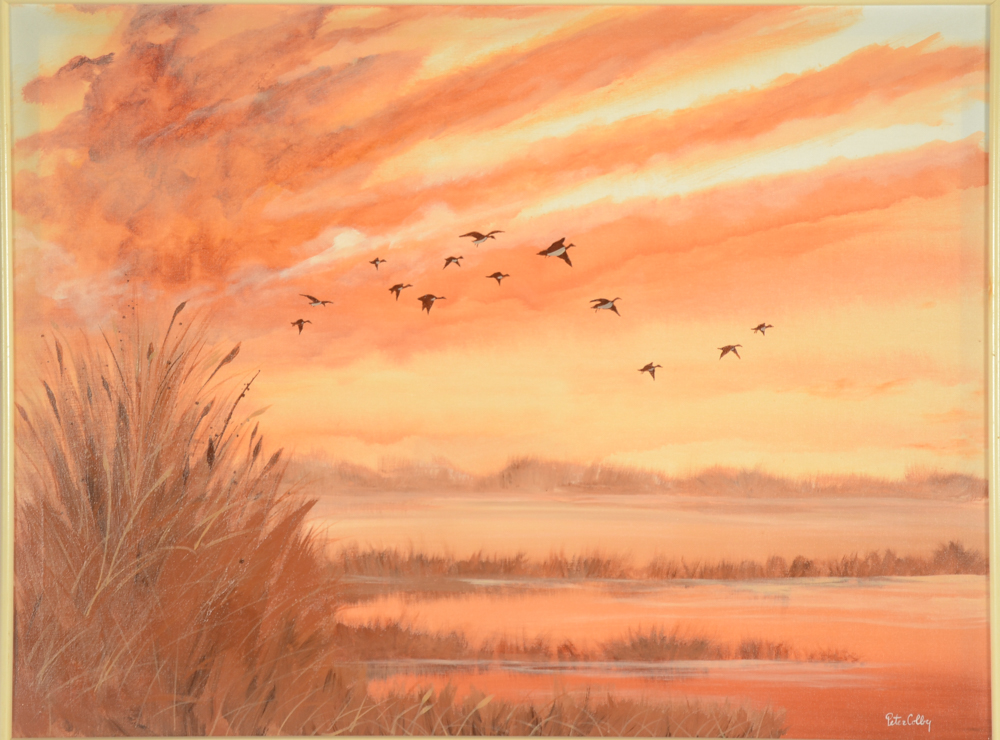 Peter Colby Oil Painting on Canvas of Abstract Landscape