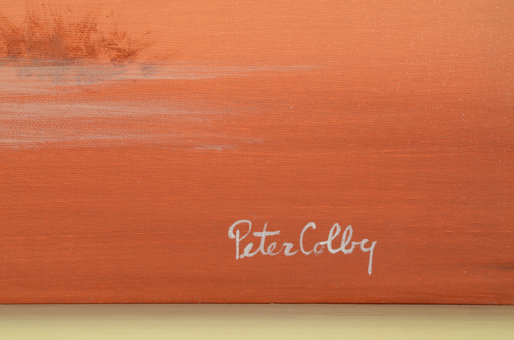 Peter Colby Oil Painting on Canvas of Abstract Landscape