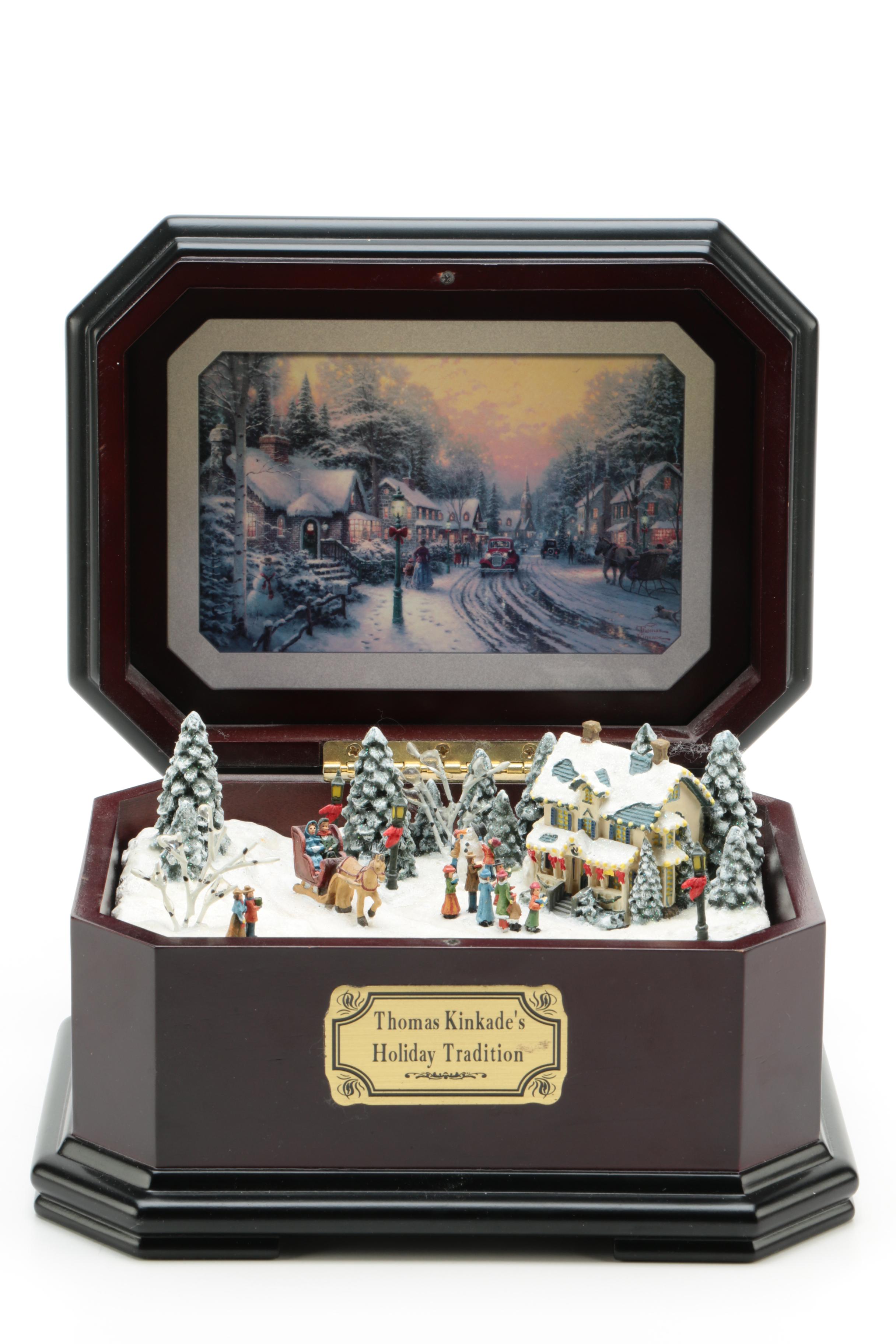 Thomas Kinkade Music Box and Clock