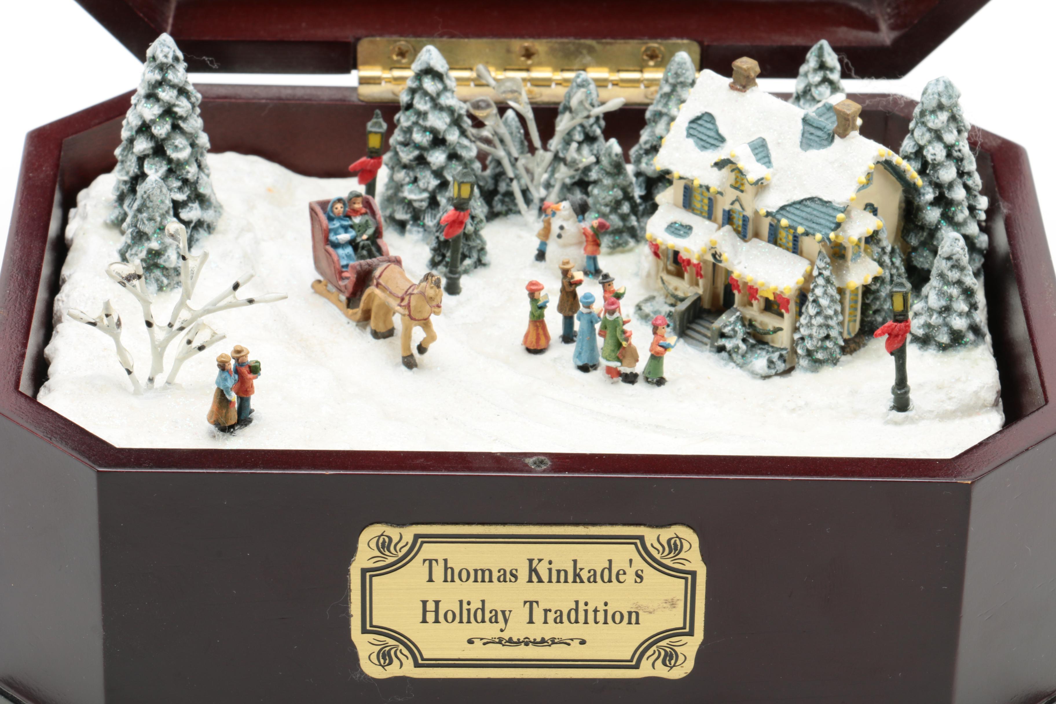 Thomas Kinkade Music Box and Clock