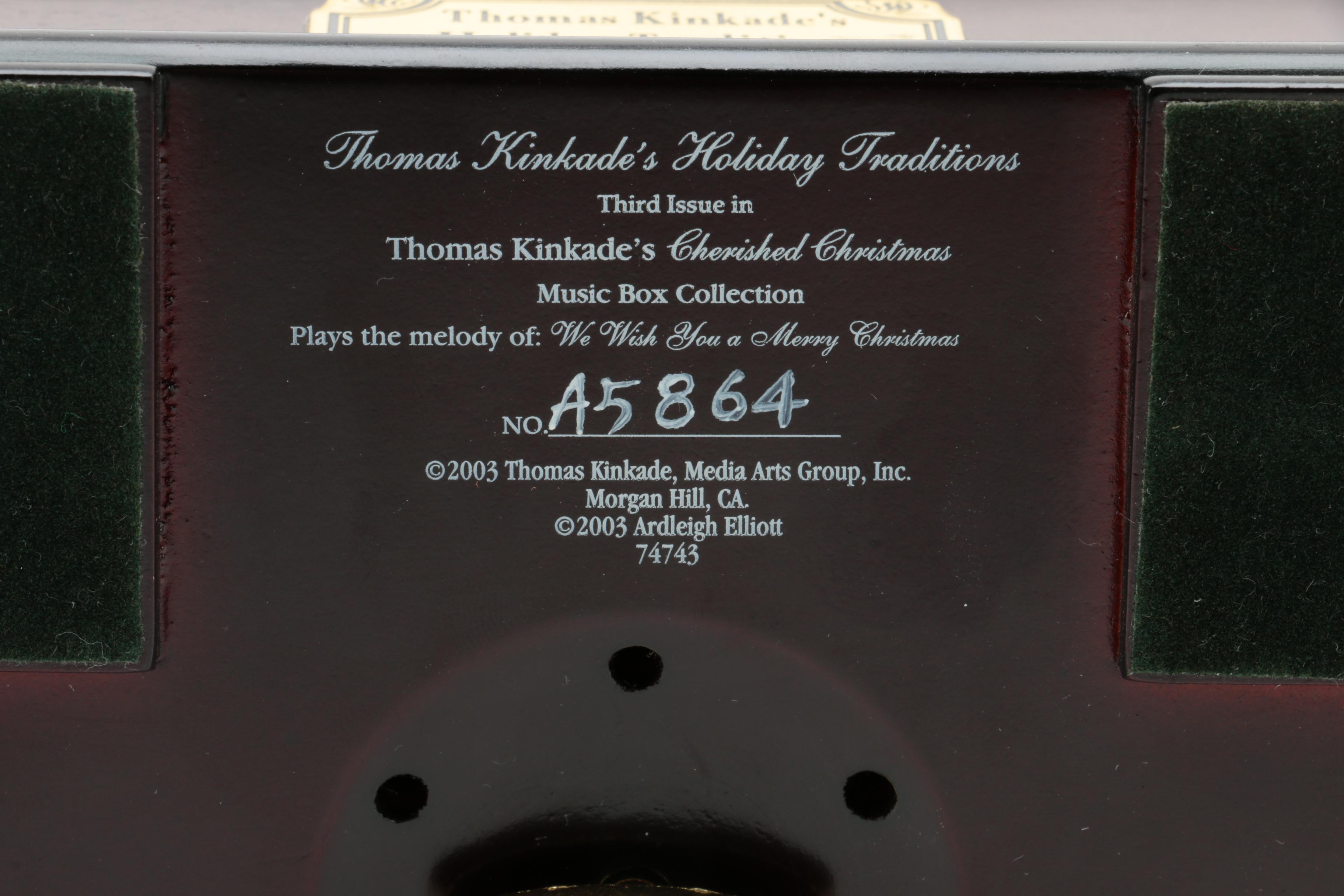 Thomas Kinkade Music Box and Clock