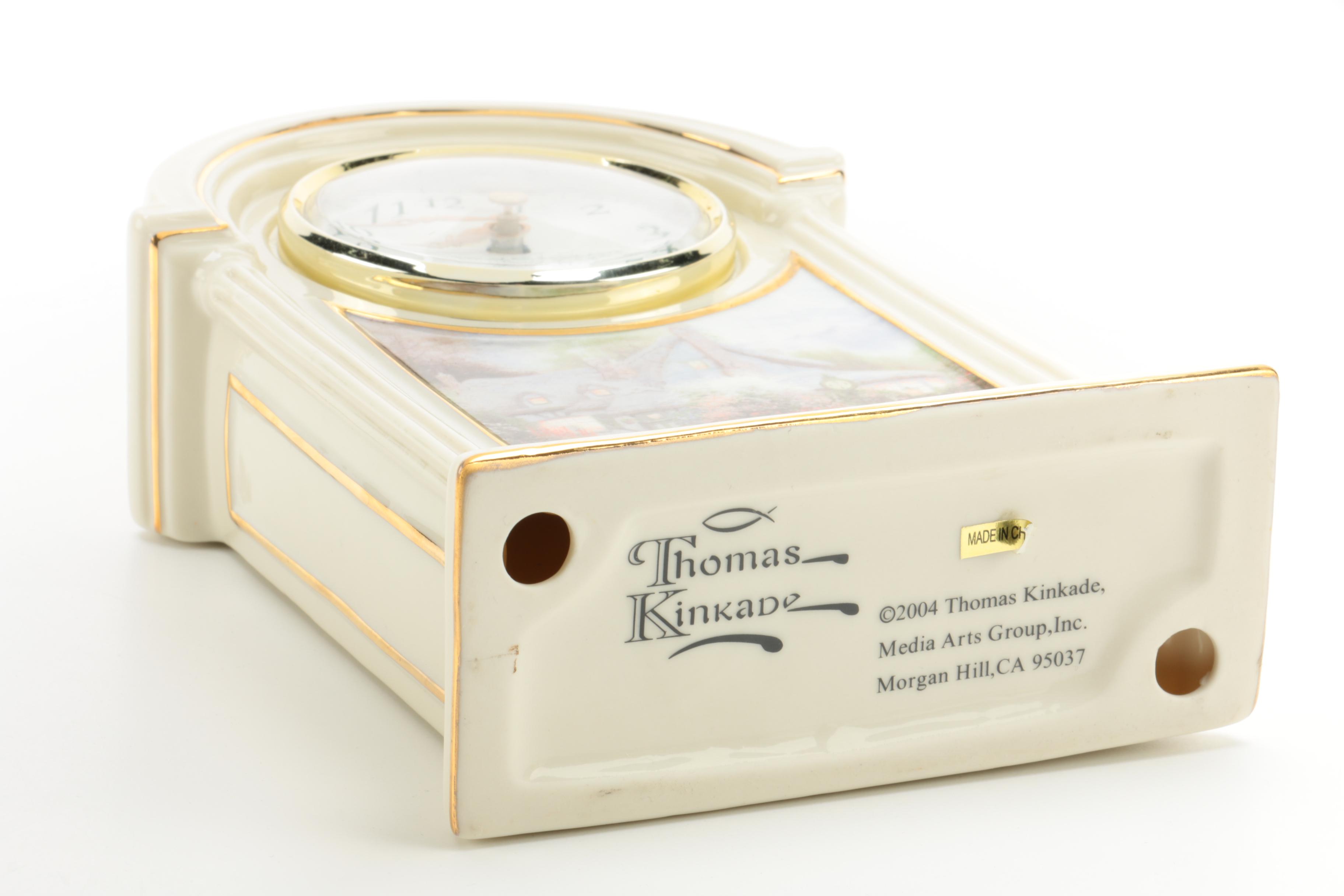 Thomas Kinkade Music Box and Clock