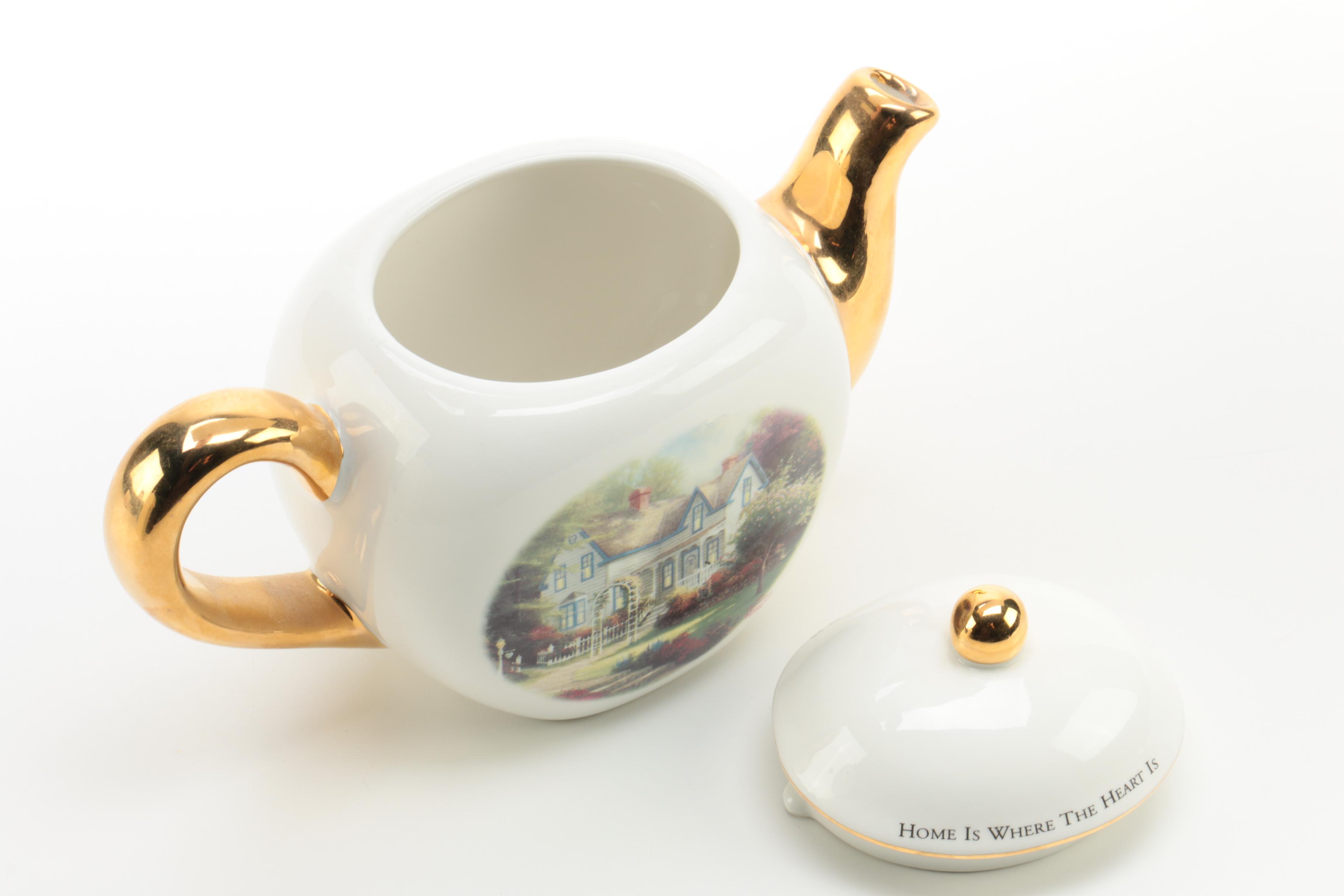 Thomas Kinkade Music Box and Clock