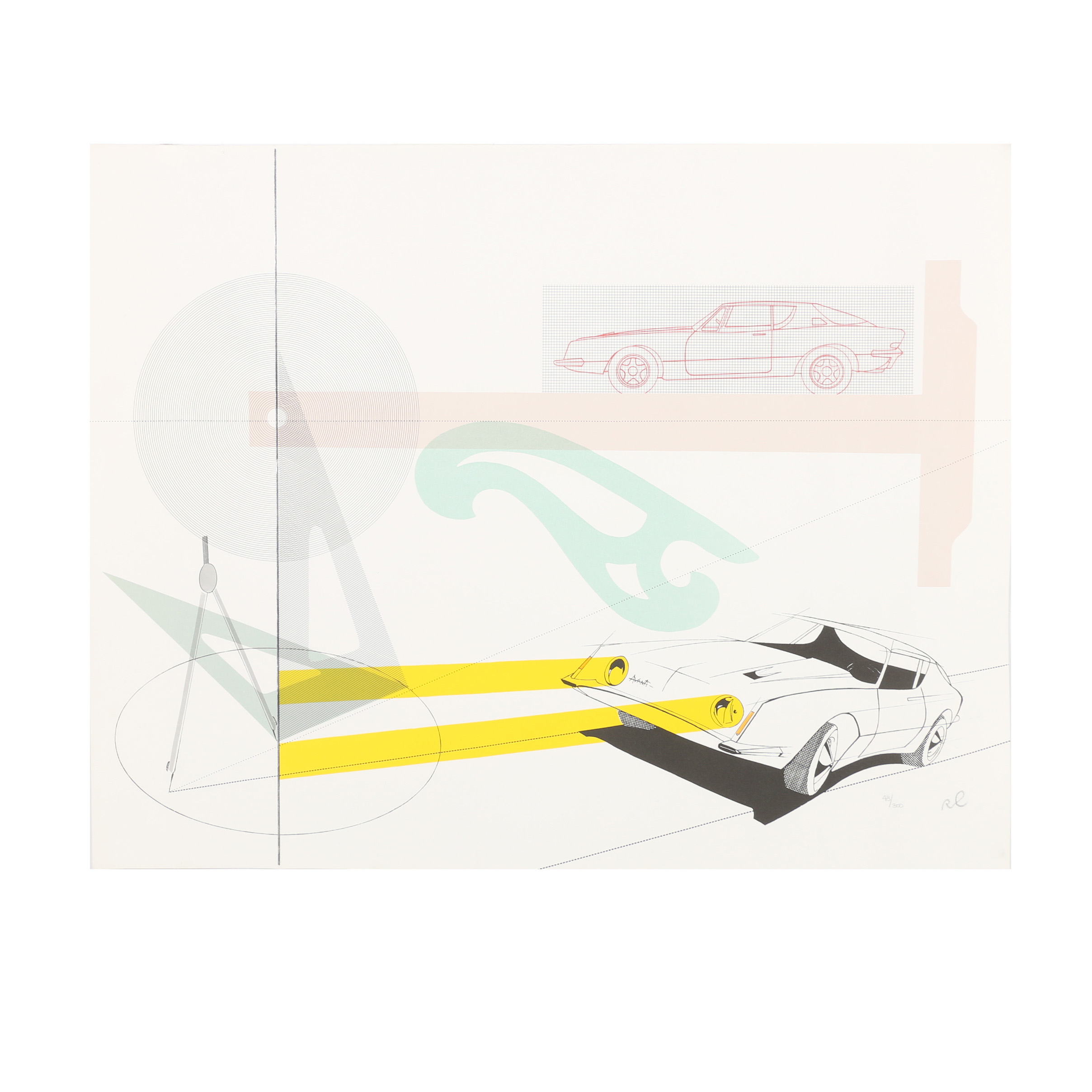 Raymond Loewy Lithograph "Avanti II"