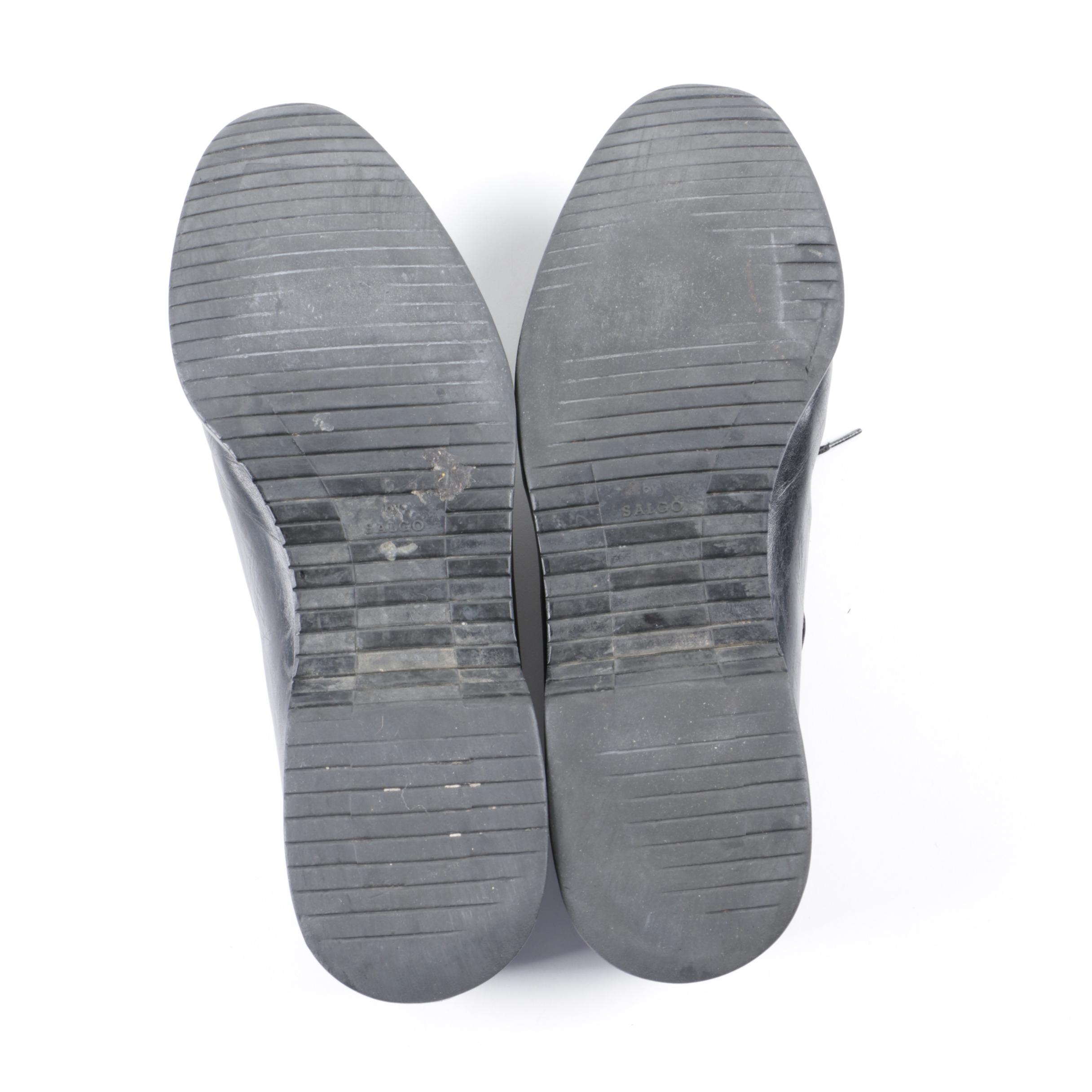 Men's Salvatore Ferragamo Black Leather Dress Shoes