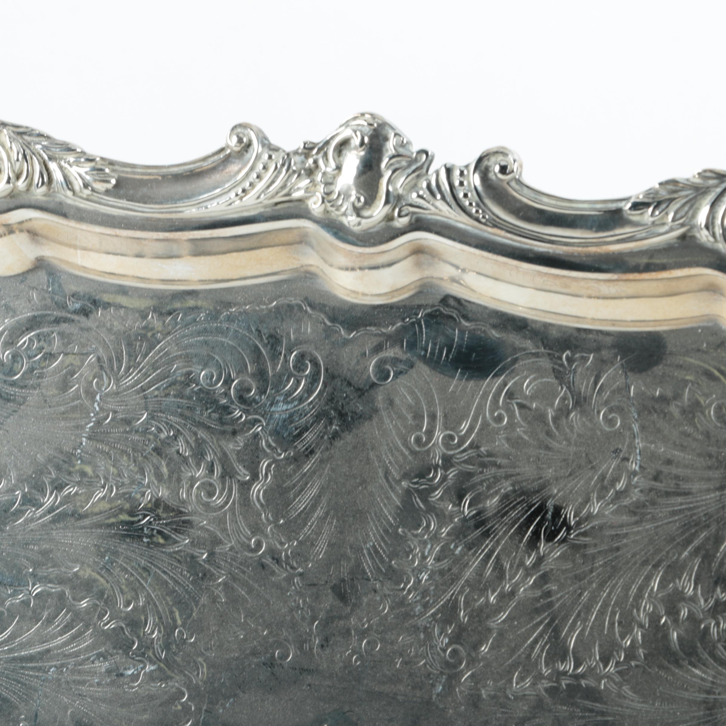 Birmingham Silver Co. Silver Plate Coffee and Tea Service with Tray