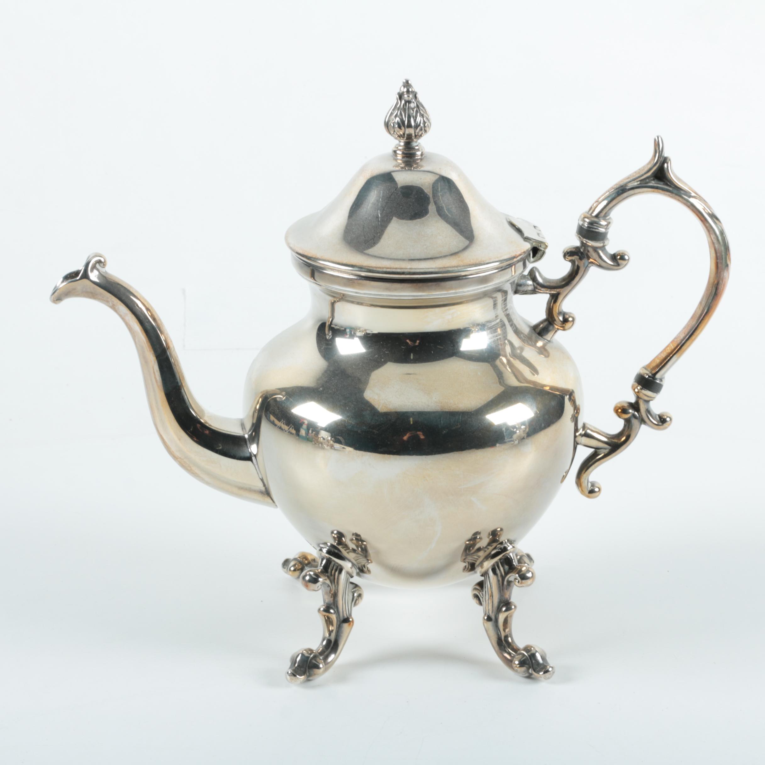 Birmingham Silver Co. Silver Plate Coffee and Tea Service with Tray