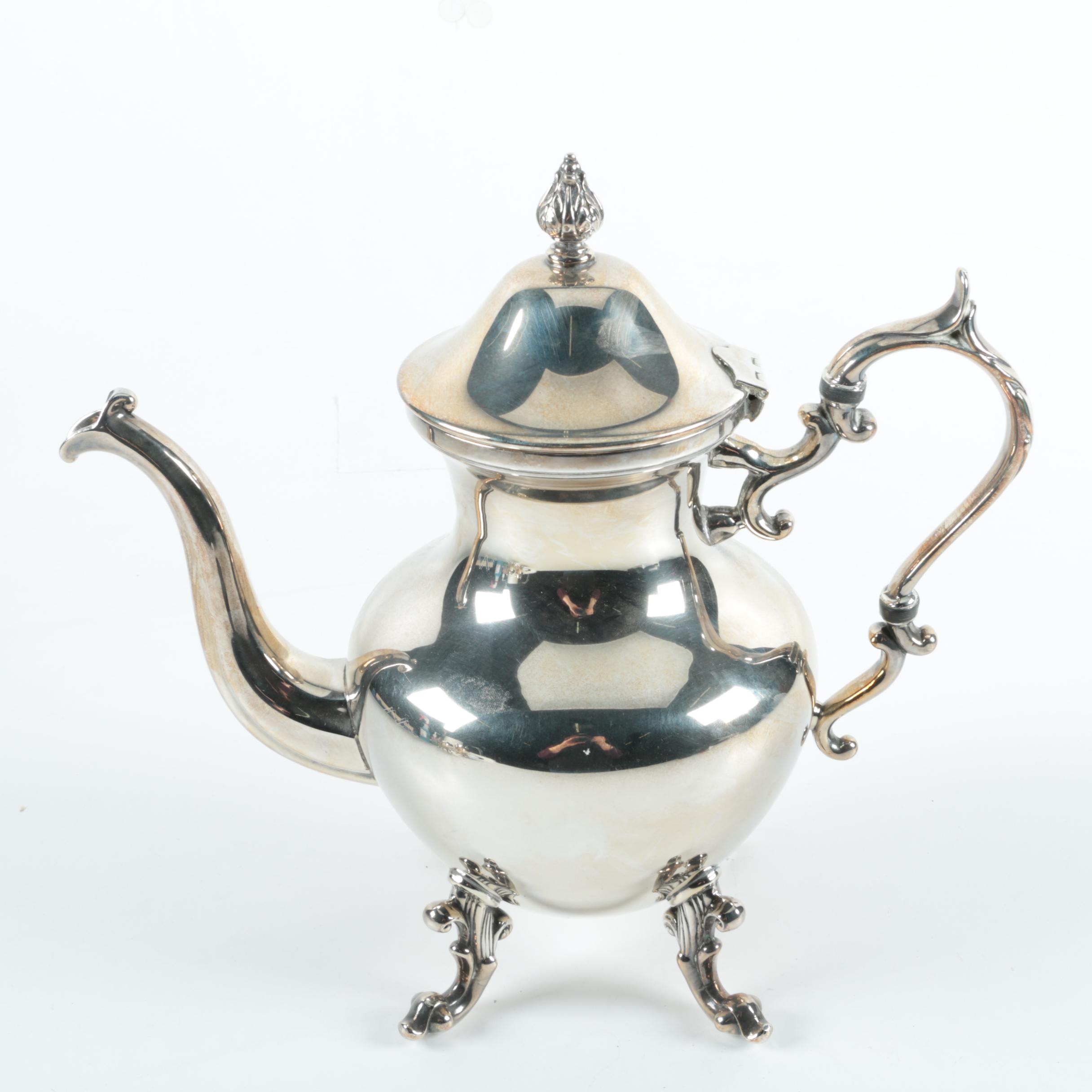 Birmingham Silver Co. Silver Plate Coffee and Tea Service with Tray