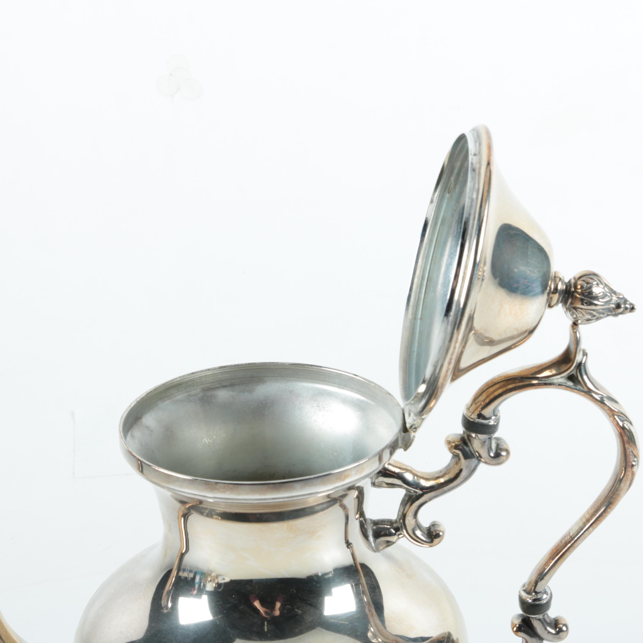 Birmingham Silver Co. Silver Plate Coffee and Tea Service with Tray