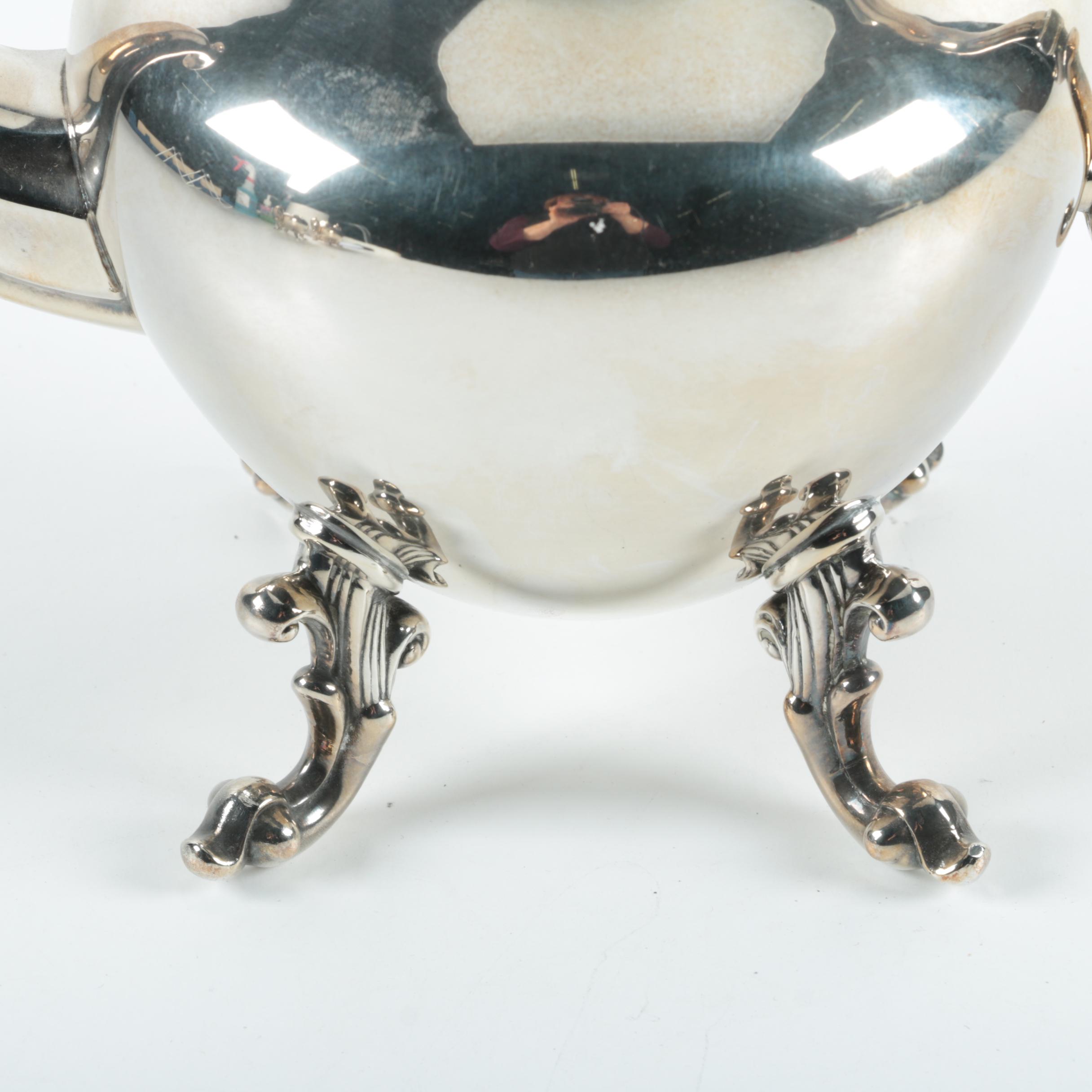 Birmingham Silver Co. Silver Plate Coffee and Tea Service with Tray