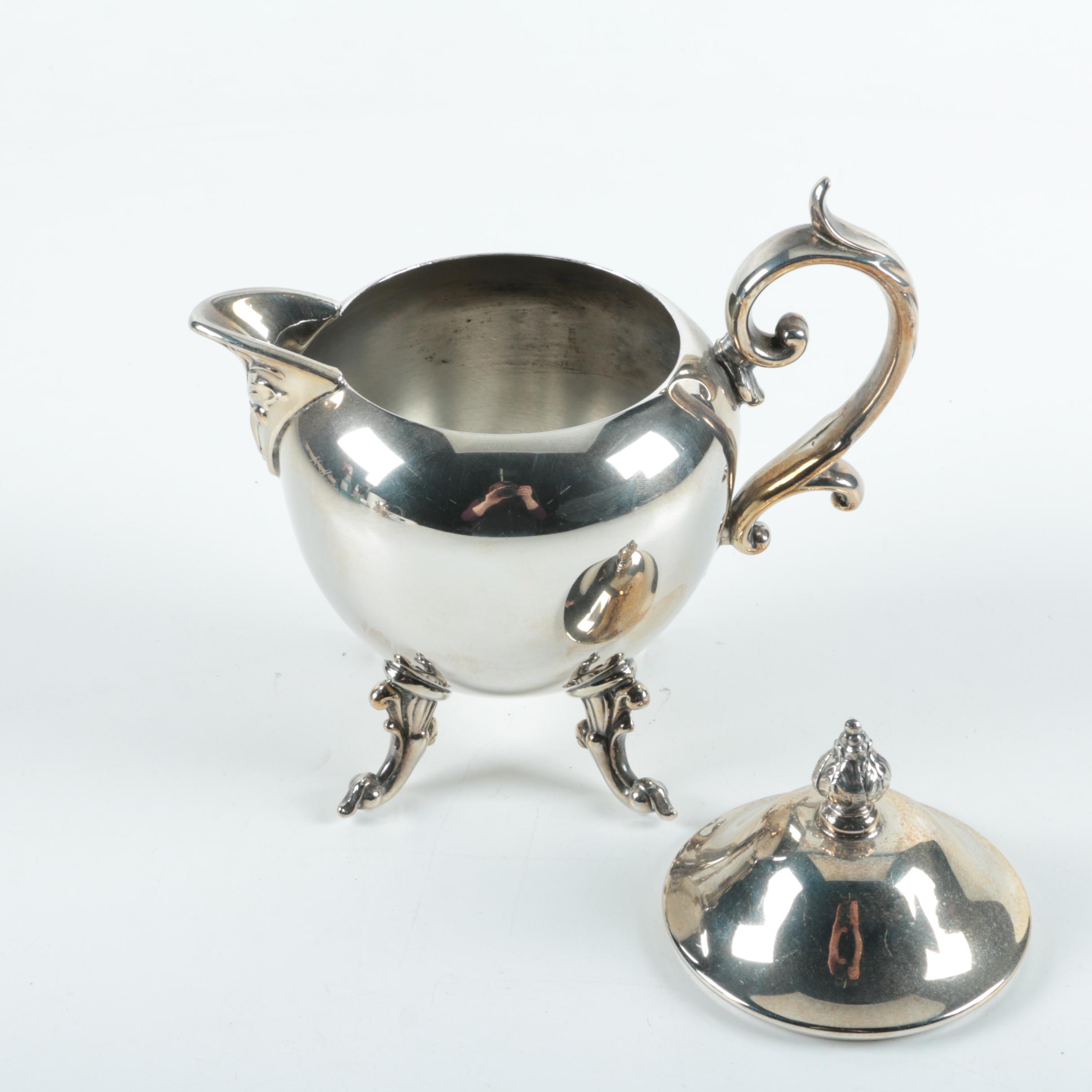 Birmingham Silver Co. Silver Plate Coffee and Tea Service with Tray