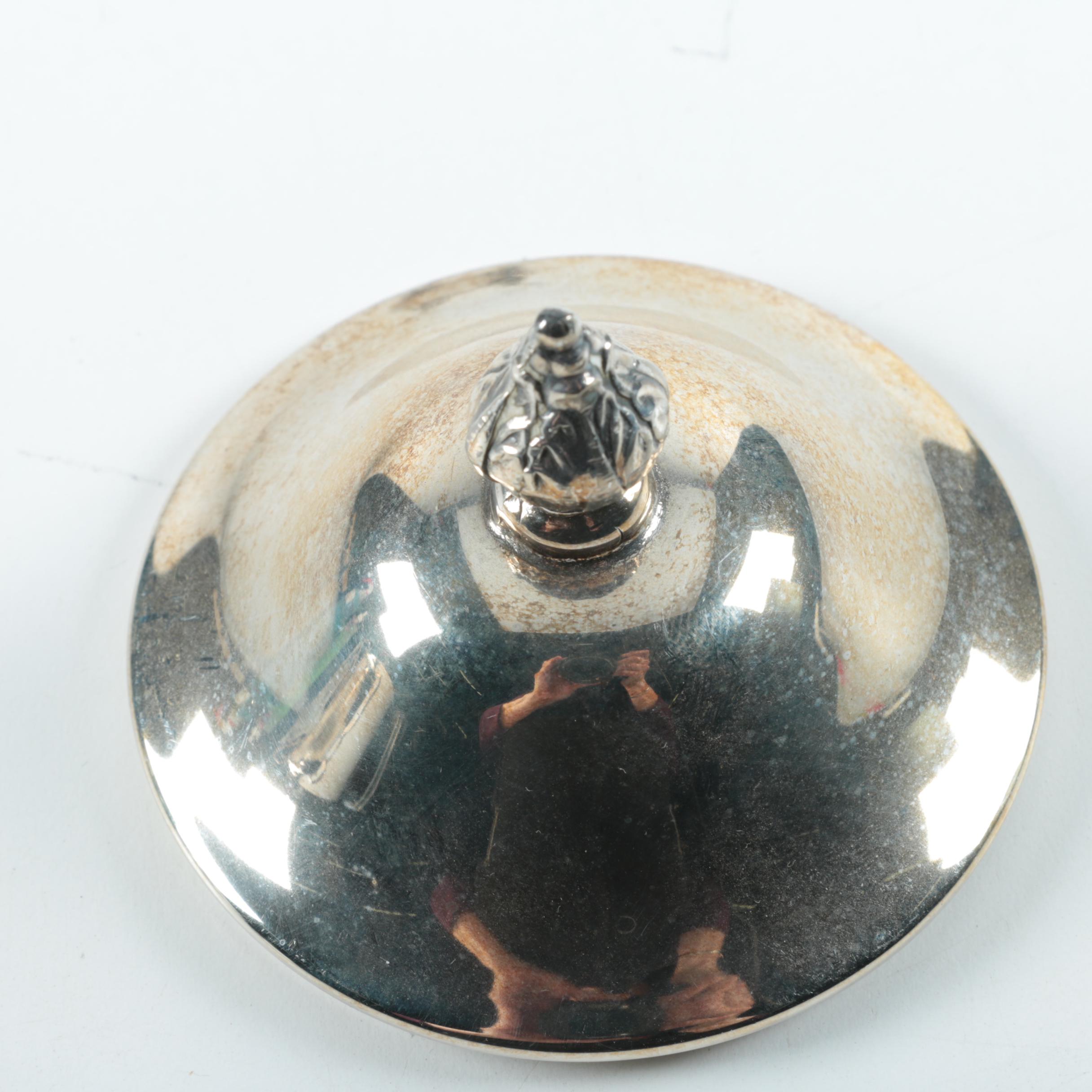 Birmingham Silver Co. Silver Plate Coffee and Tea Service with Tray