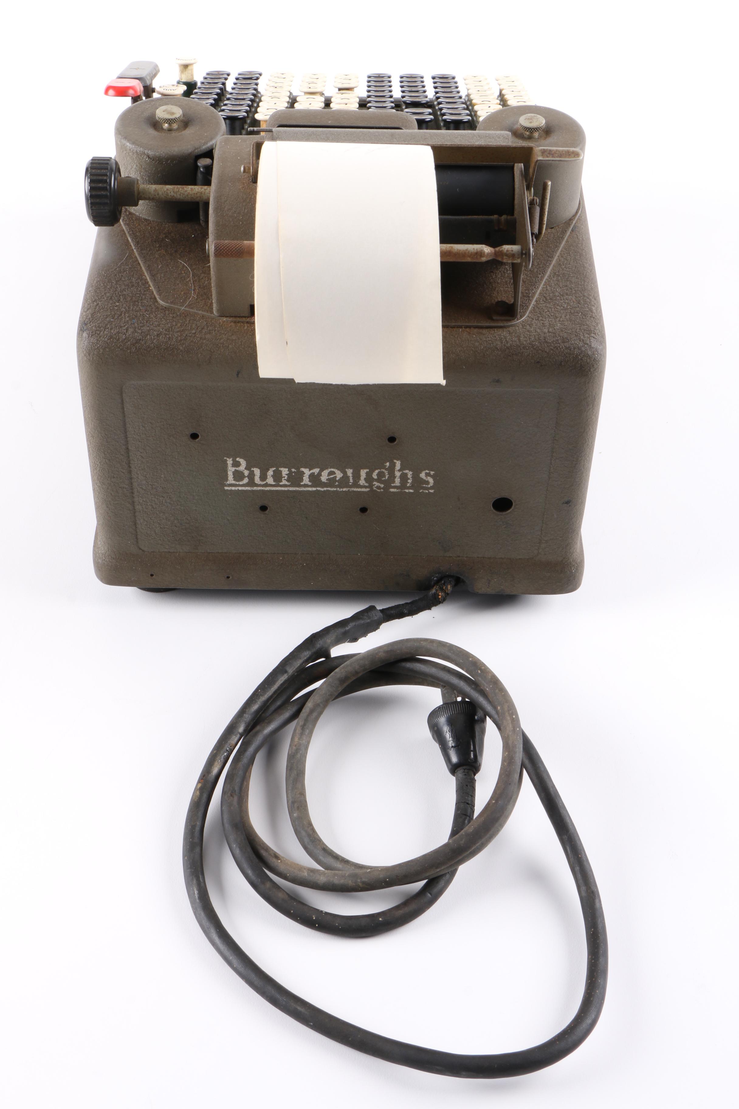 Vintage Burroughs Portable Adding Machine