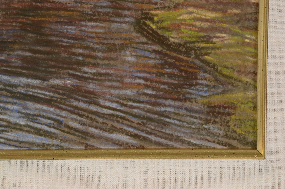 Charles S. Kaelin Original Pastel Landscape Drawing on Paper