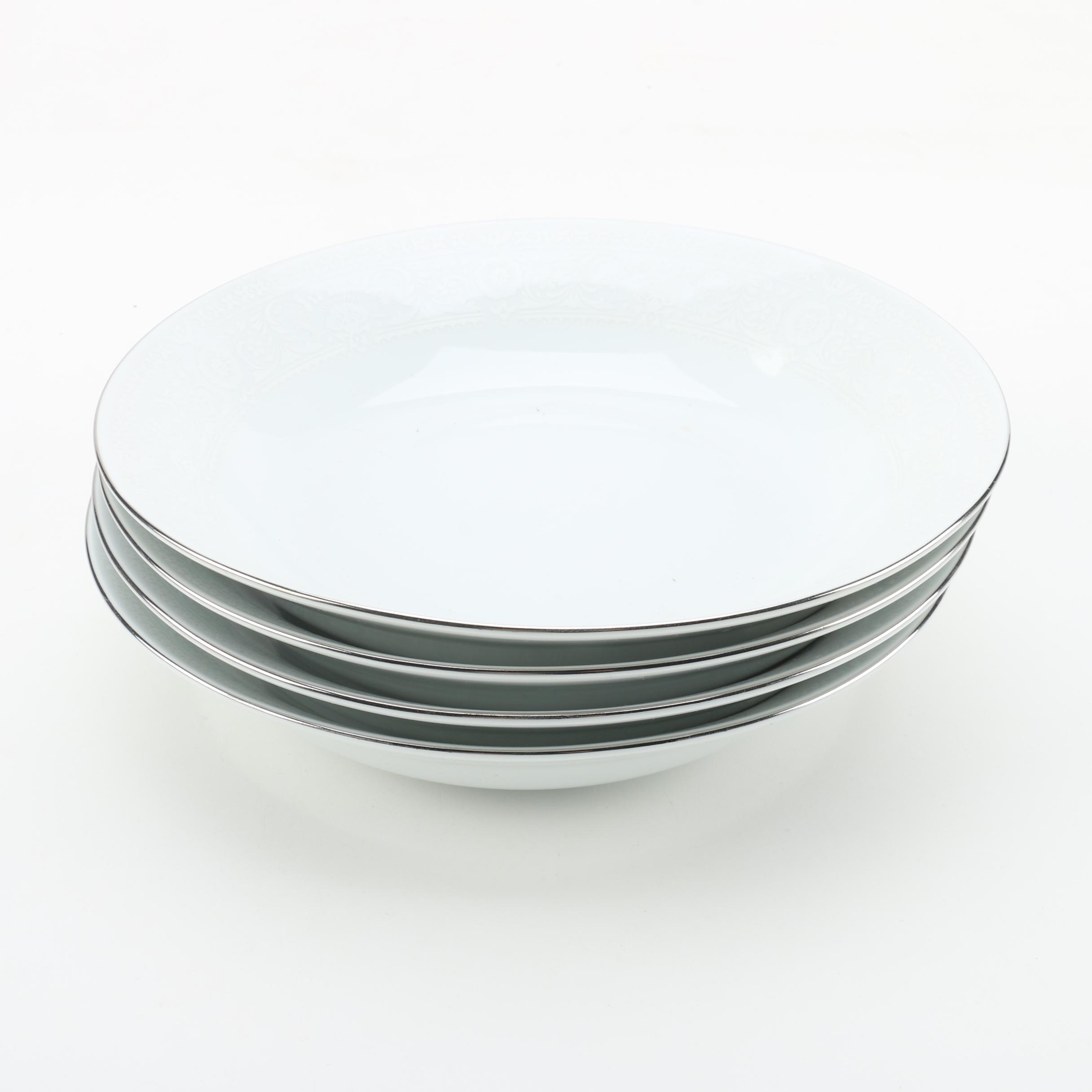 Dynasty Porcelain Tableware with Silver Rims