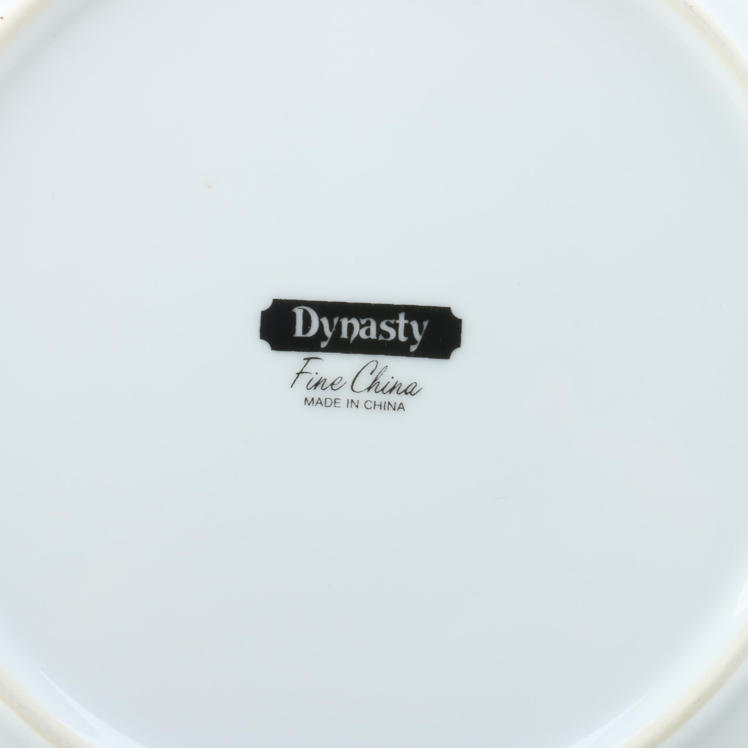 Dynasty Porcelain Tableware with Silver Rims