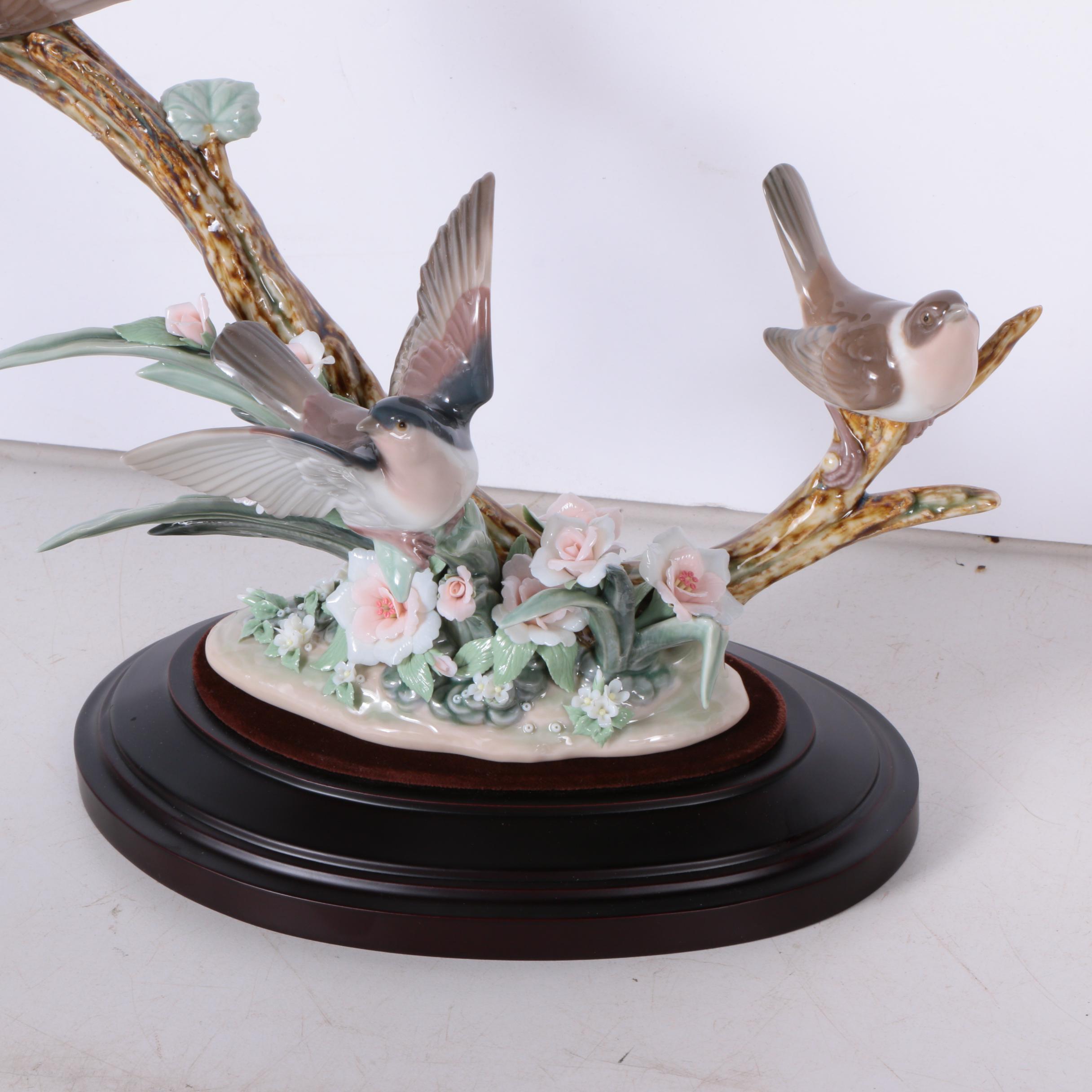 Lladro "Flock of Birds" Porcelain Figurine