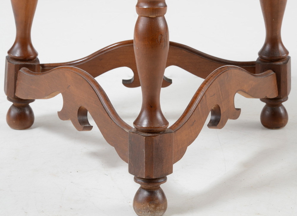 Vintage Triangular Drop Leaf Cricket Table