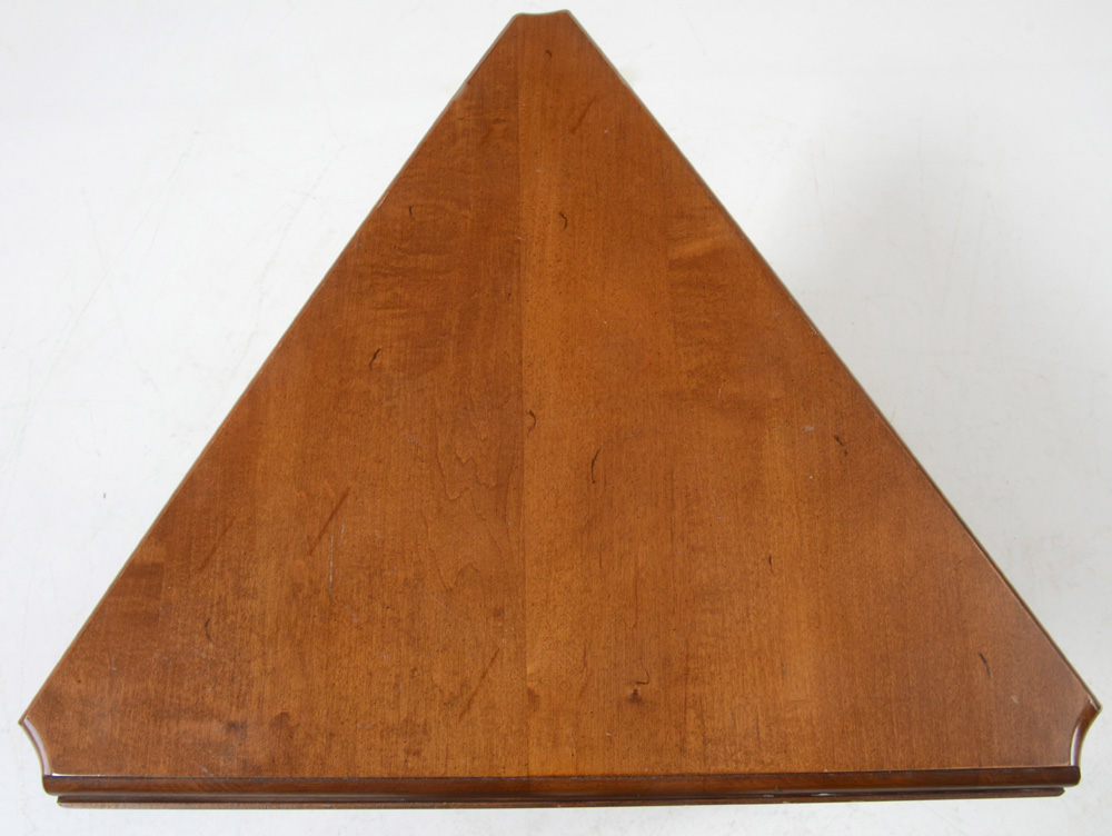 Vintage Triangular Drop Leaf Cricket Table