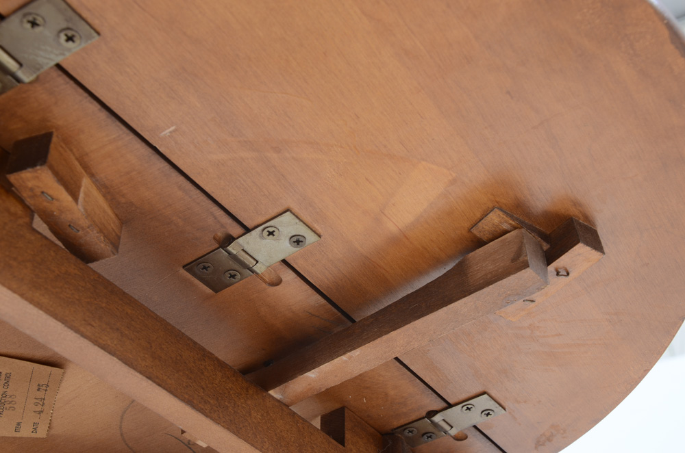 Vintage Triangular Drop Leaf Cricket Table