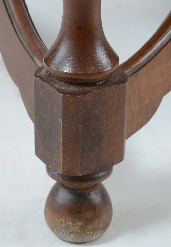 Vintage Triangular Drop Leaf Cricket Table