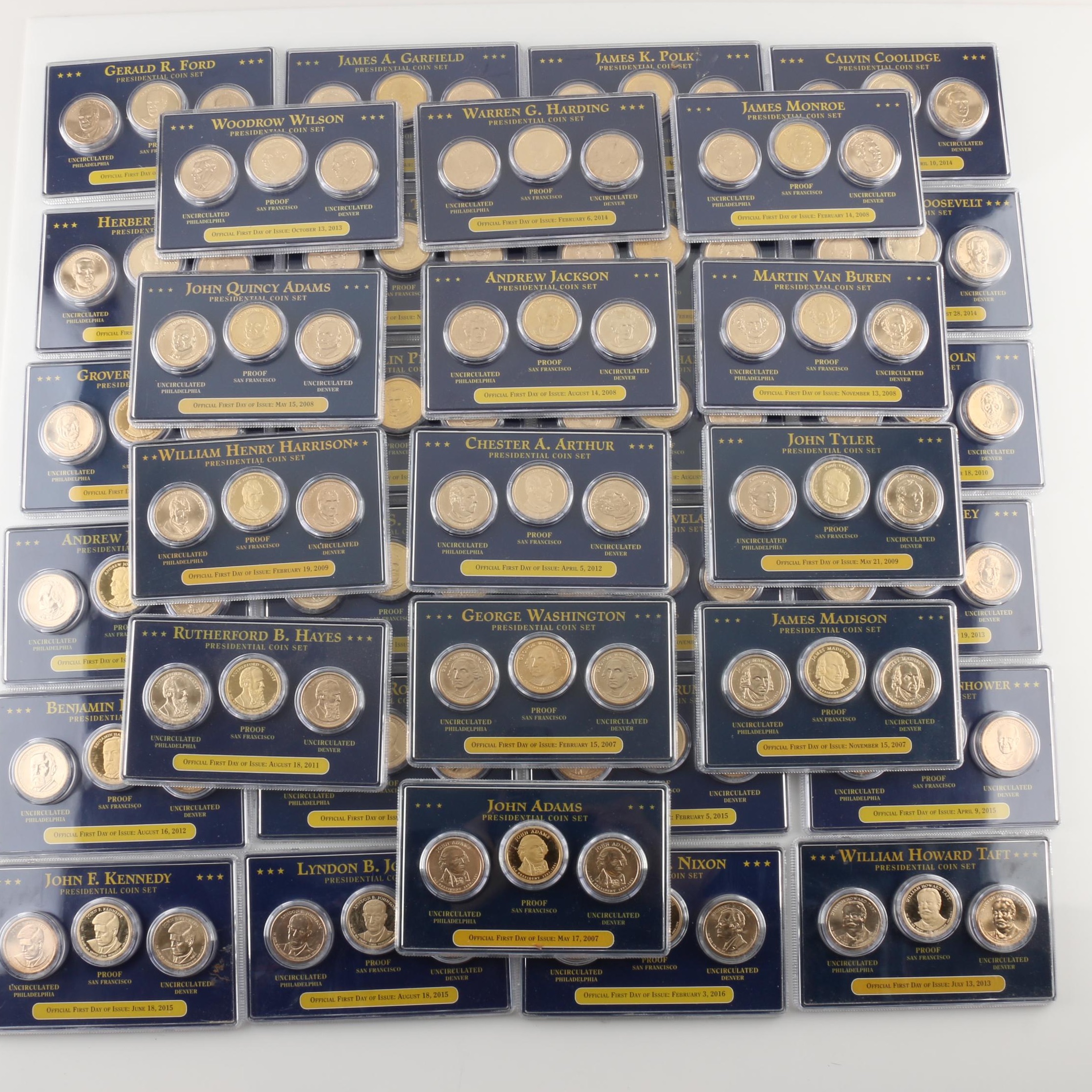 Thirty-Seven Presidential Dollar Coin Sets