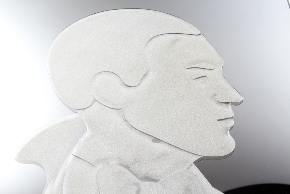 Laser Etched Glass Panel of Portrait