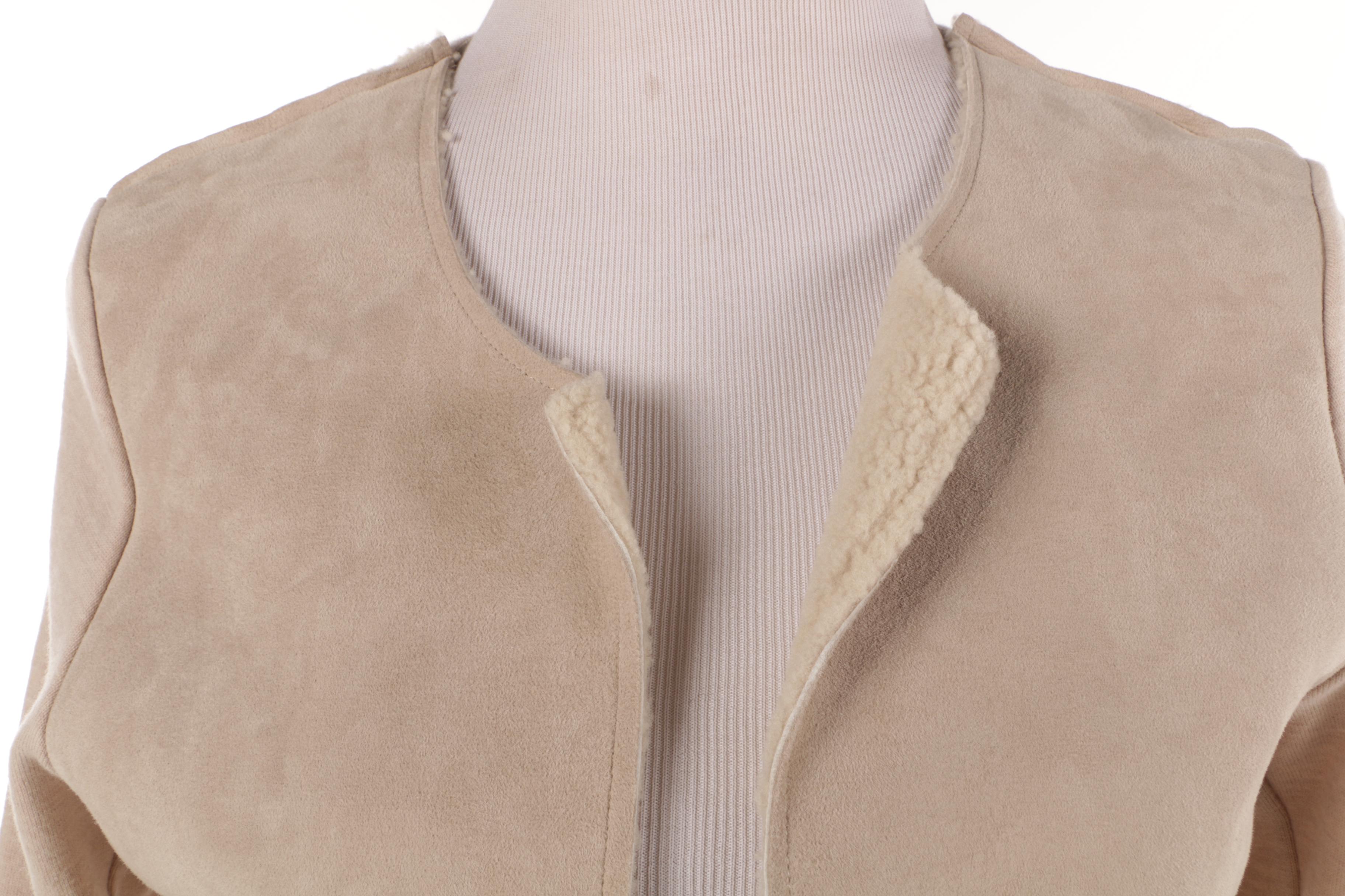 Majestic Paris for Neiman Marcus Shearling and Cotton Sweater