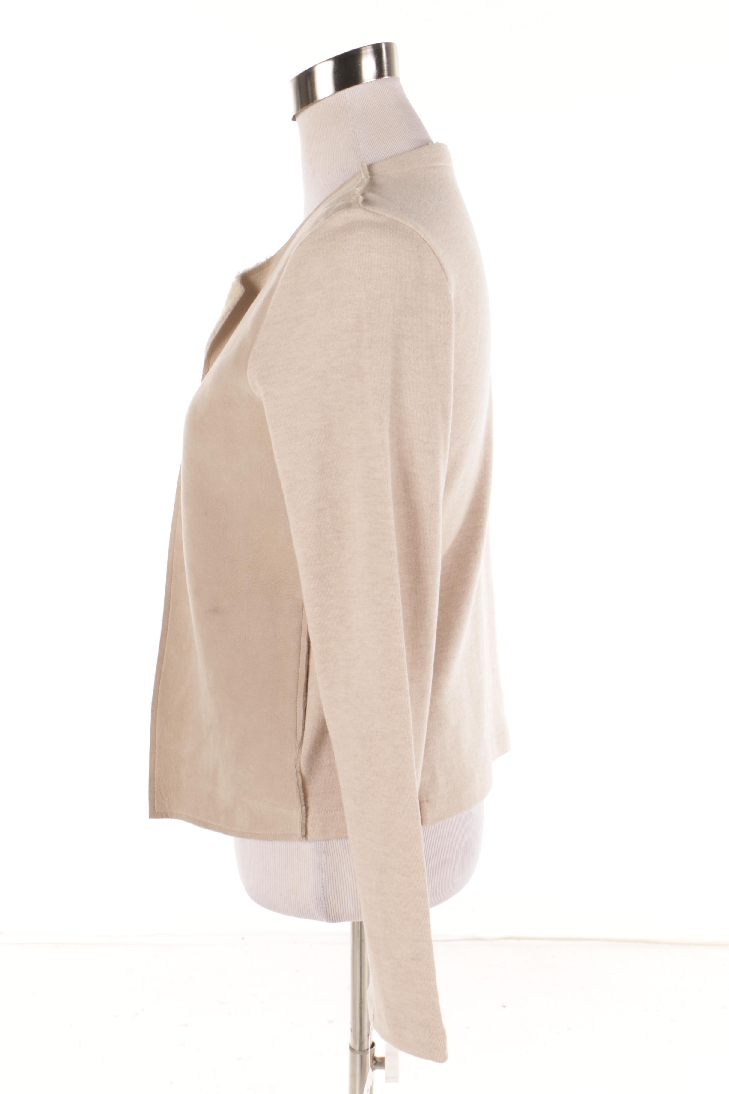 Majestic Paris for Neiman Marcus Shearling and Cotton Sweater