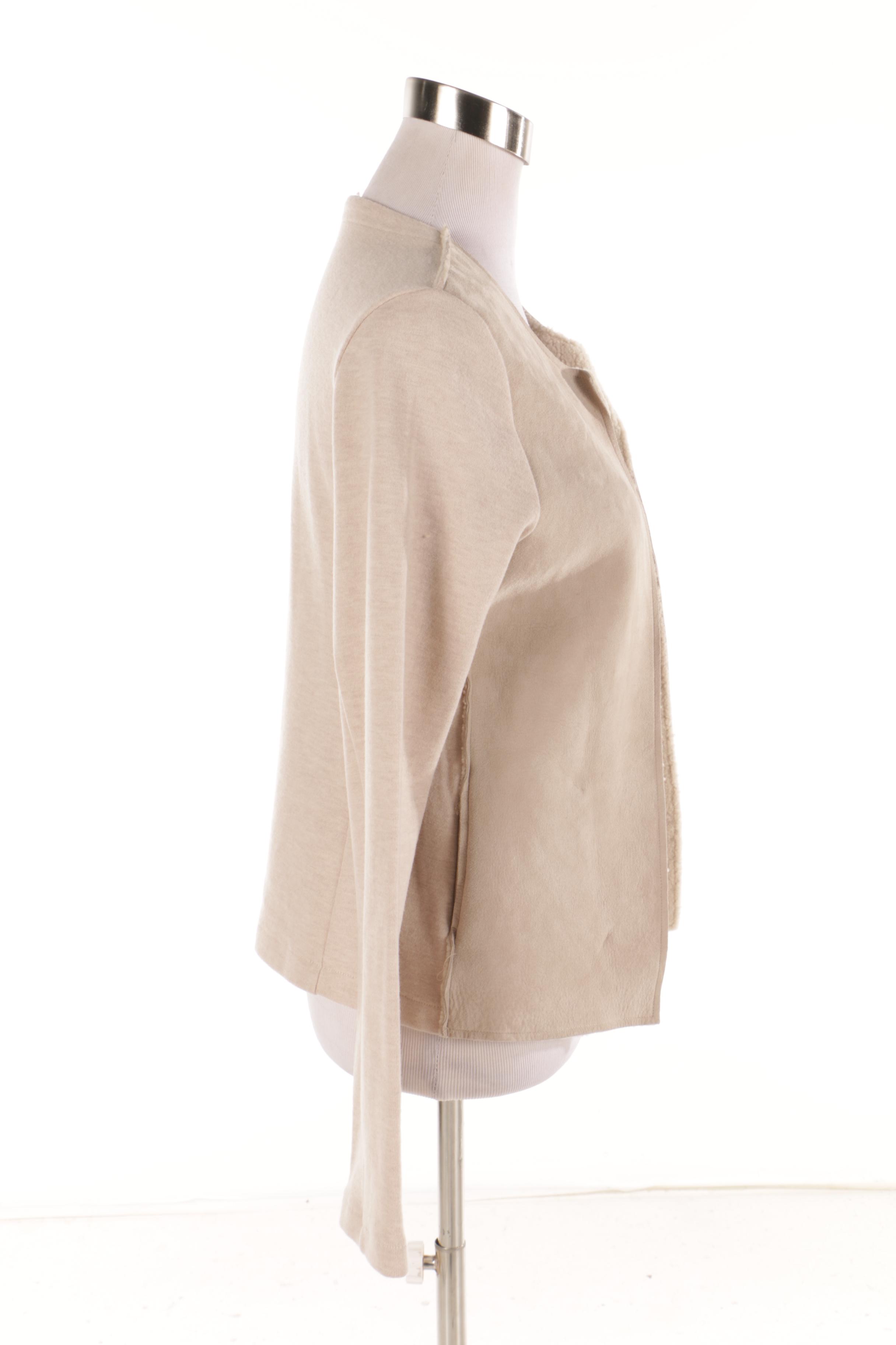 Majestic Paris for Neiman Marcus Shearling and Cotton Sweater