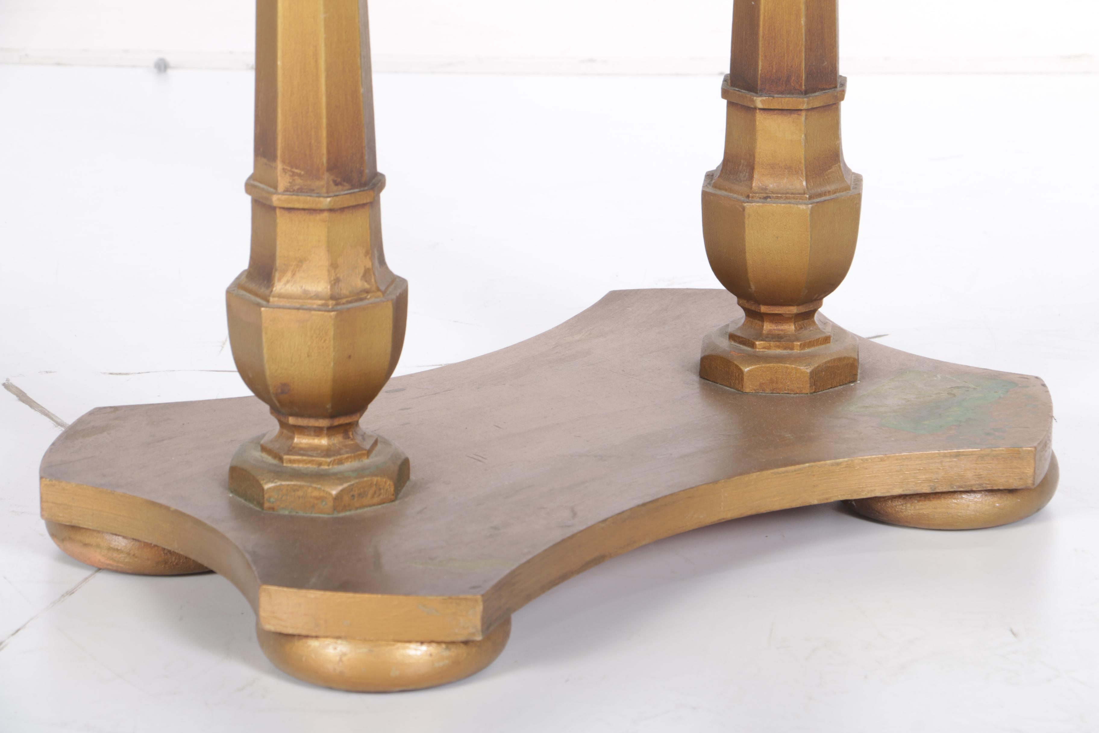 Italian Marble Top Accent Table