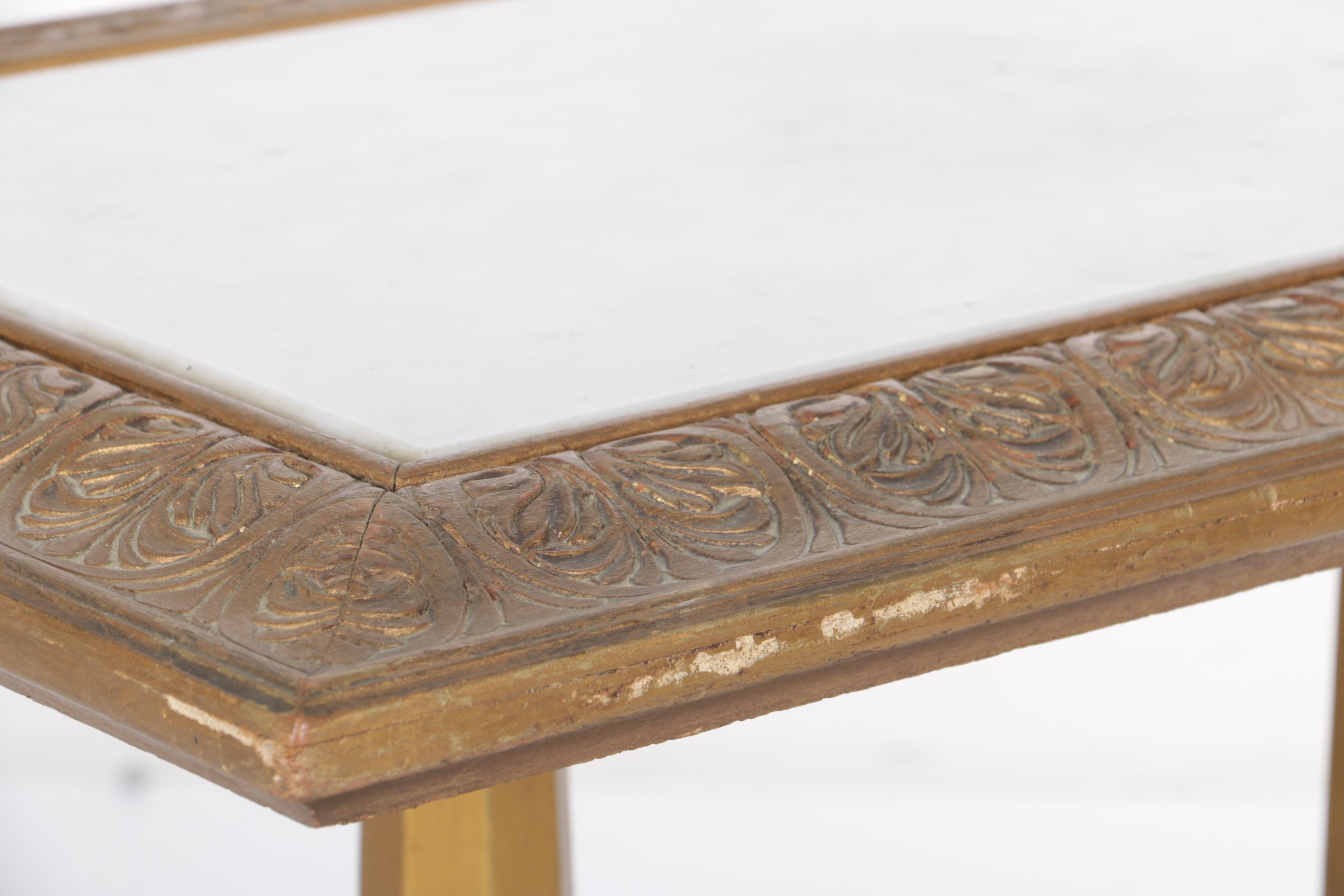 Italian Marble Top Accent Table