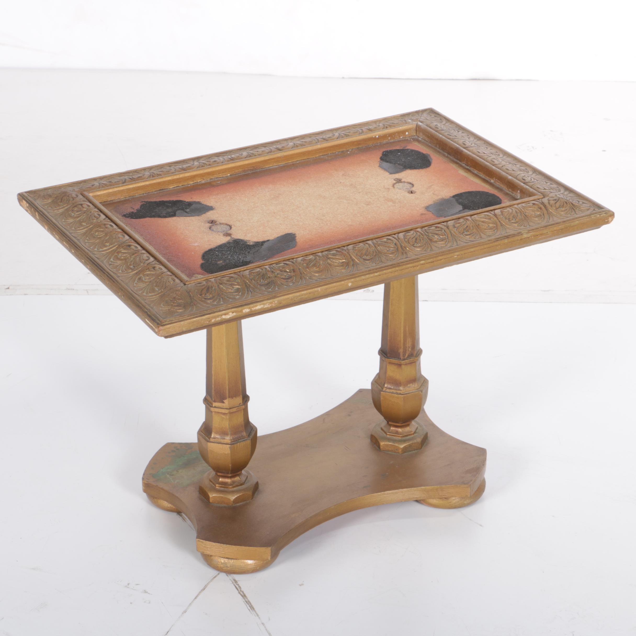 Italian Marble Top Accent Table