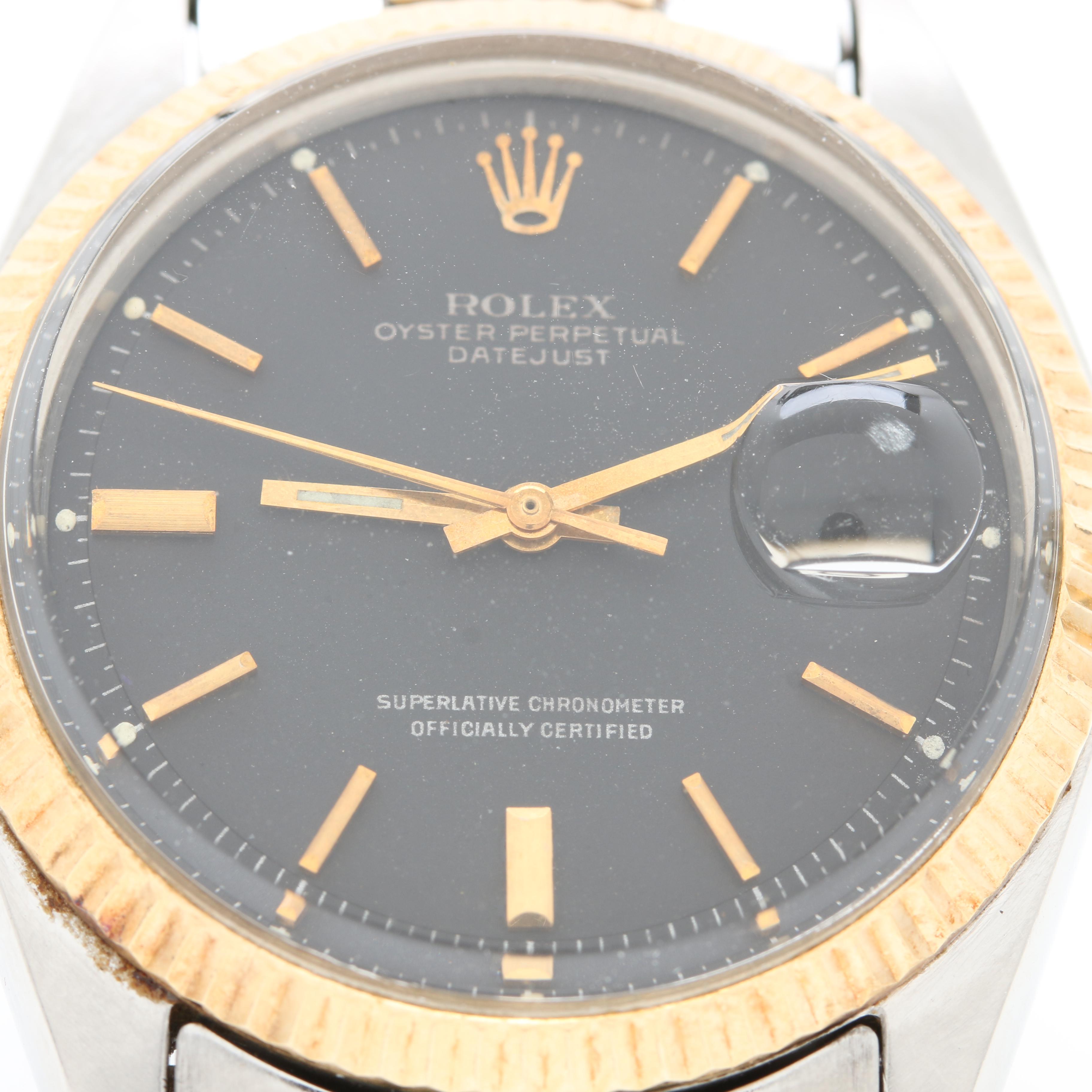 Rolex Oyster Perpetual Datejust Stainless Steel and 14K Yellow Gold Watch